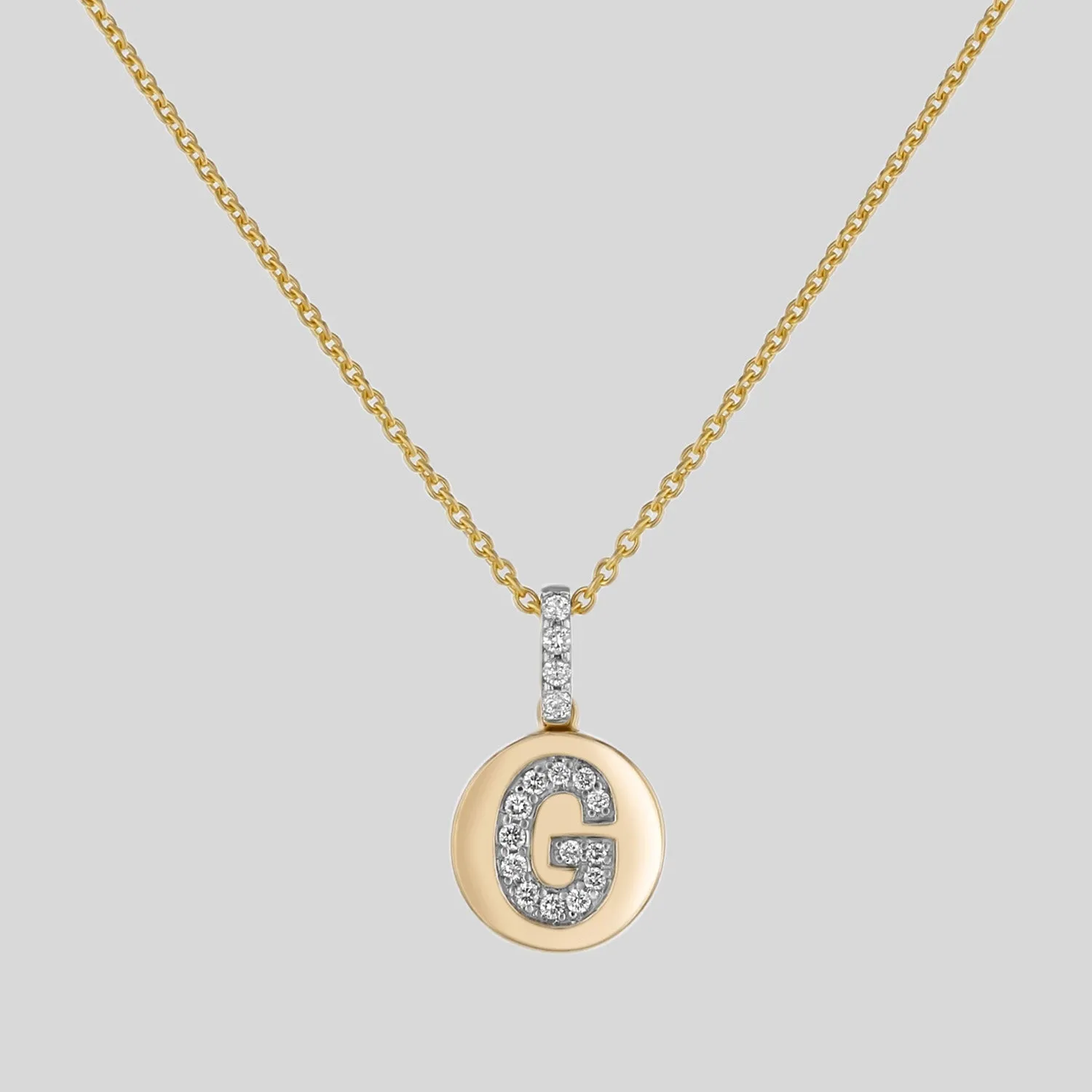 14K H-I/SI Diamond Initial Pendant Necklace