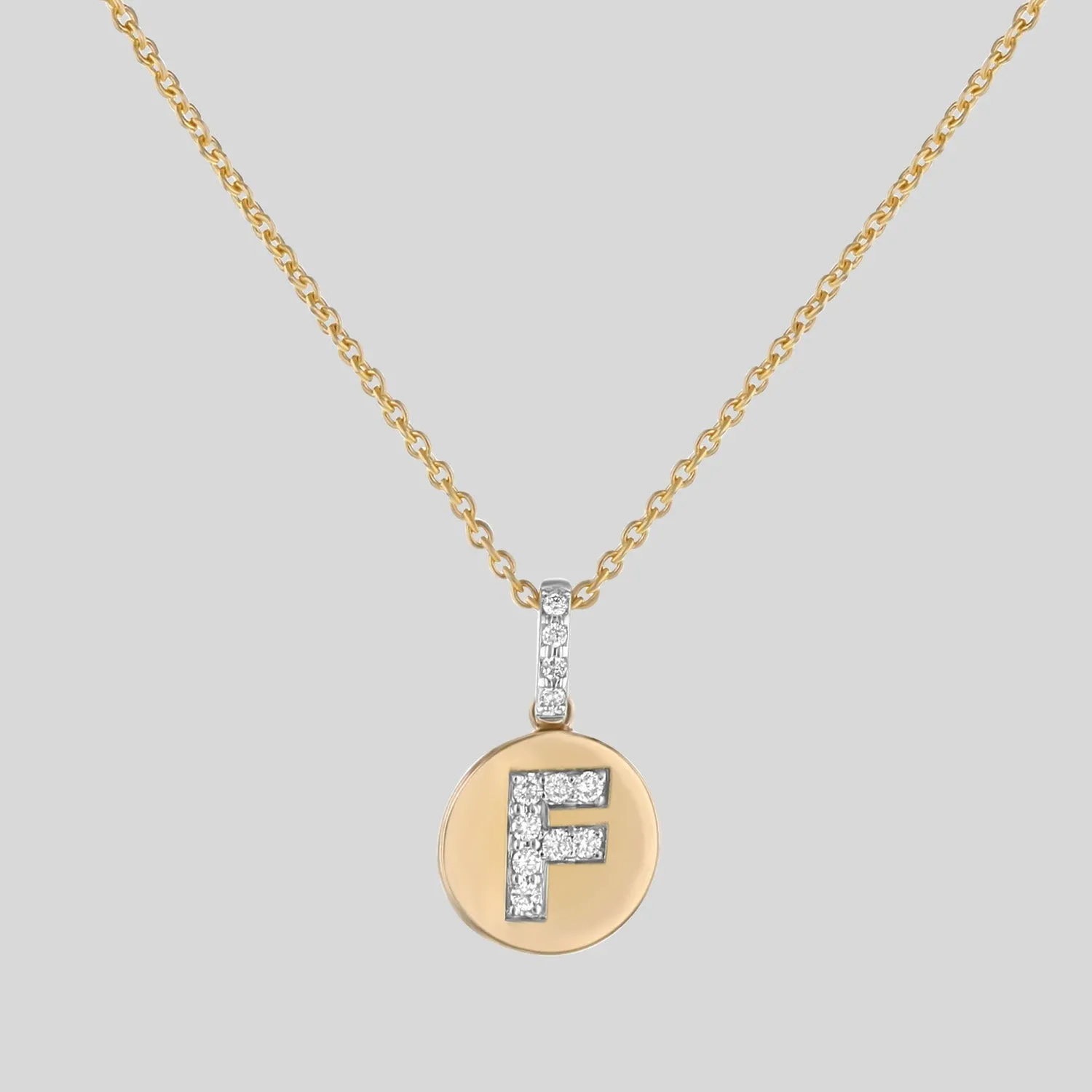 14K H-I/SI Diamond Initial Pendant Necklace