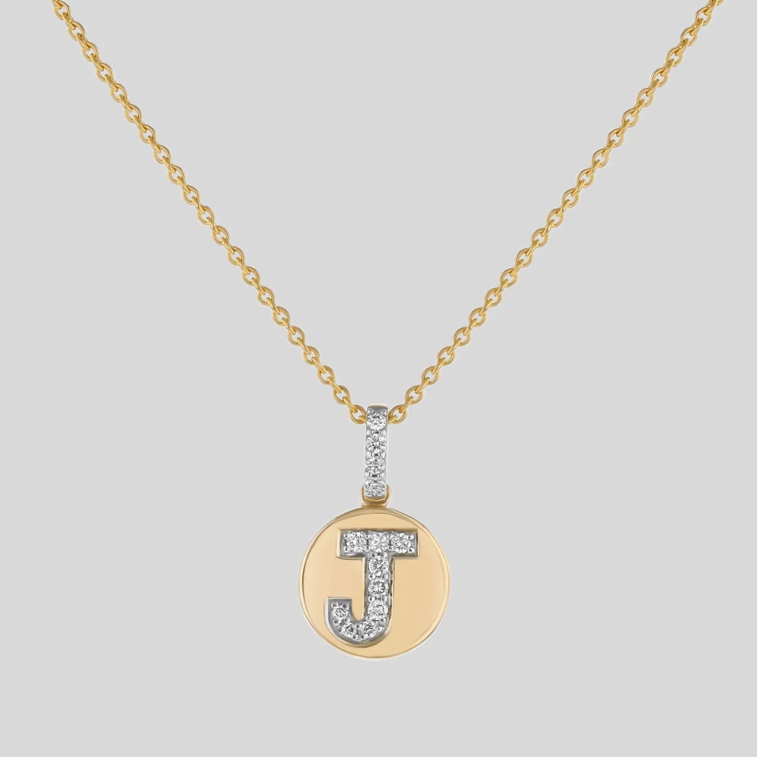 14K H-I/SI Diamond Initial Pendant Necklace