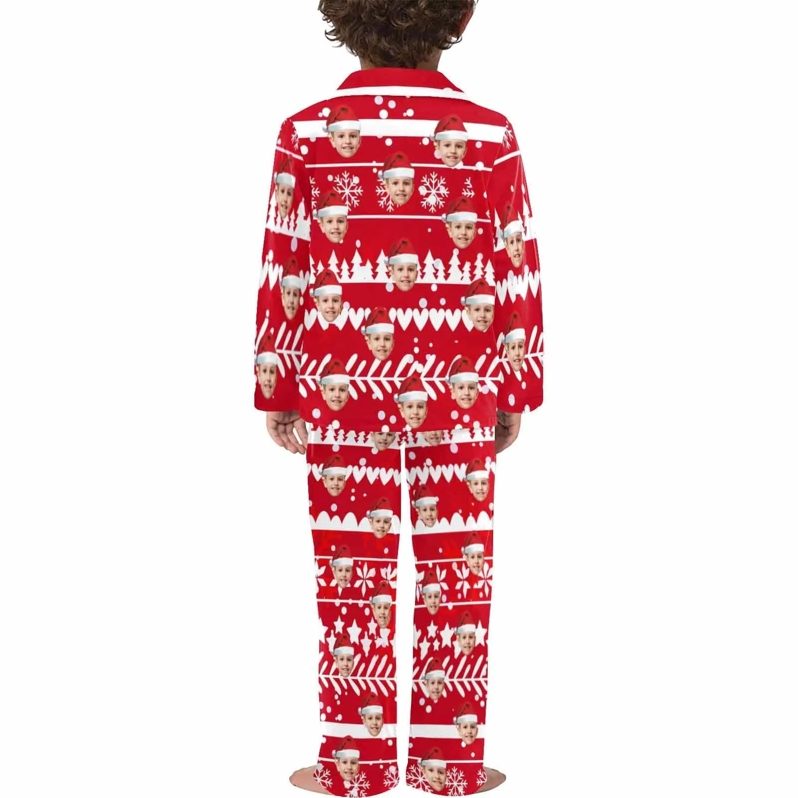 #2-15Y Kid's Pajamas Custom Sleepwear with Face Personalized Christmas Pajama Set For Boys&Girls 2-15Y