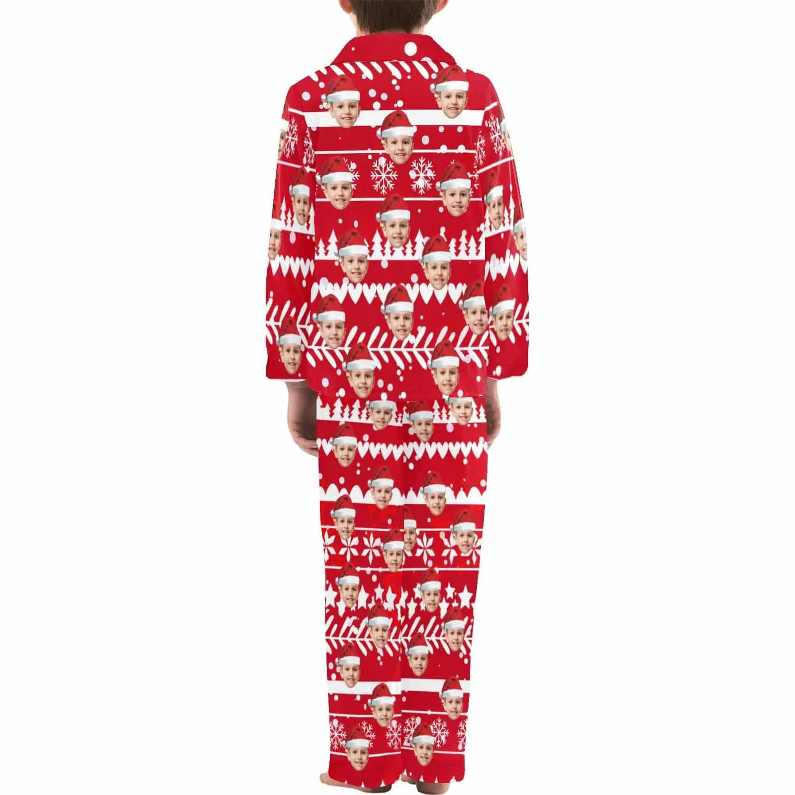 #2-15Y Kid's Pajamas Custom Sleepwear with Face Personalized Christmas Pajama Set For Boys&Girls 2-15Y