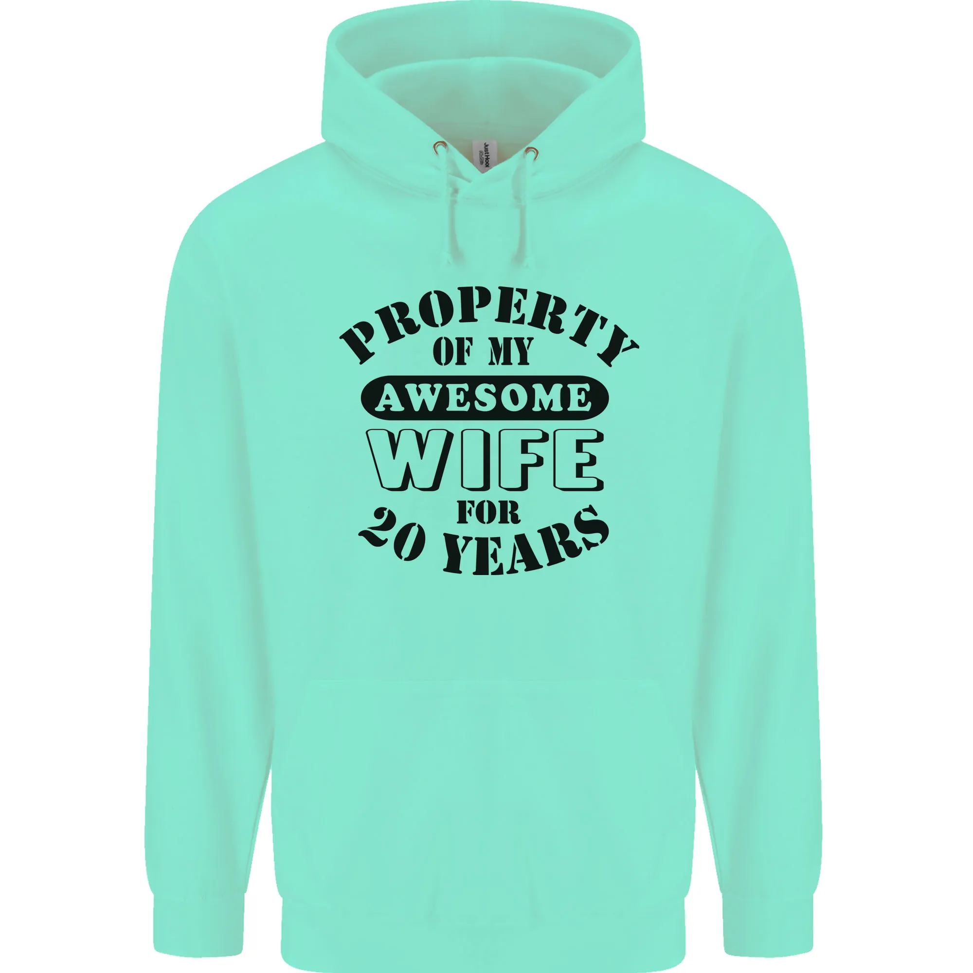 20th Wedding Anniversary 20 Year Funny Wife Mens 80% Cotton Hoodie