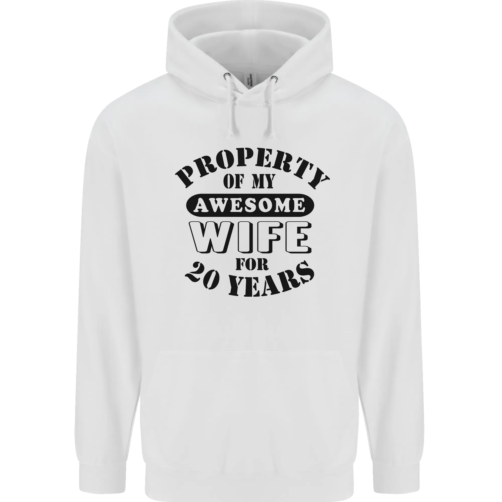 20th Wedding Anniversary 20 Year Funny Wife Mens 80% Cotton Hoodie