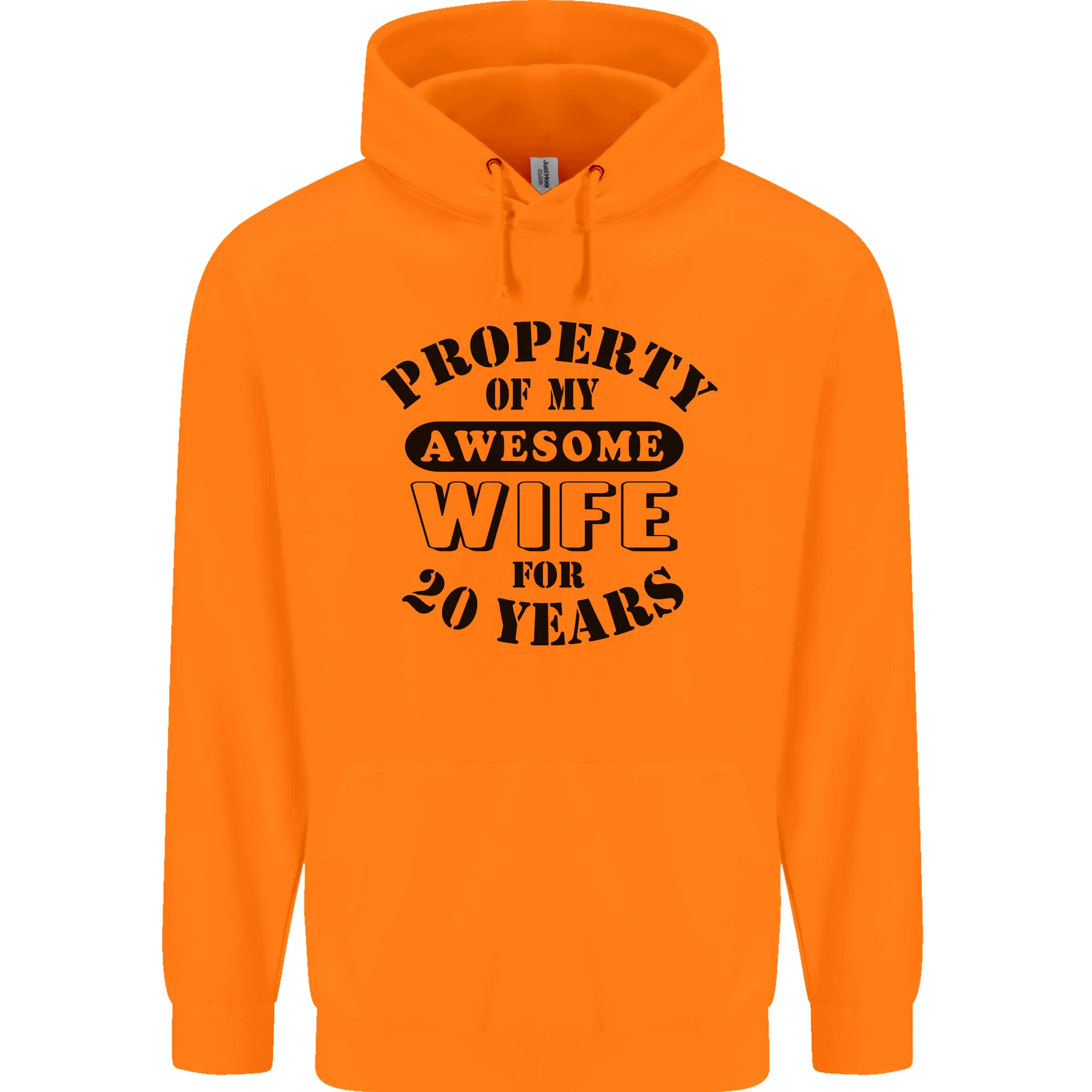 20th Wedding Anniversary 20 Year Funny Wife Mens 80% Cotton Hoodie