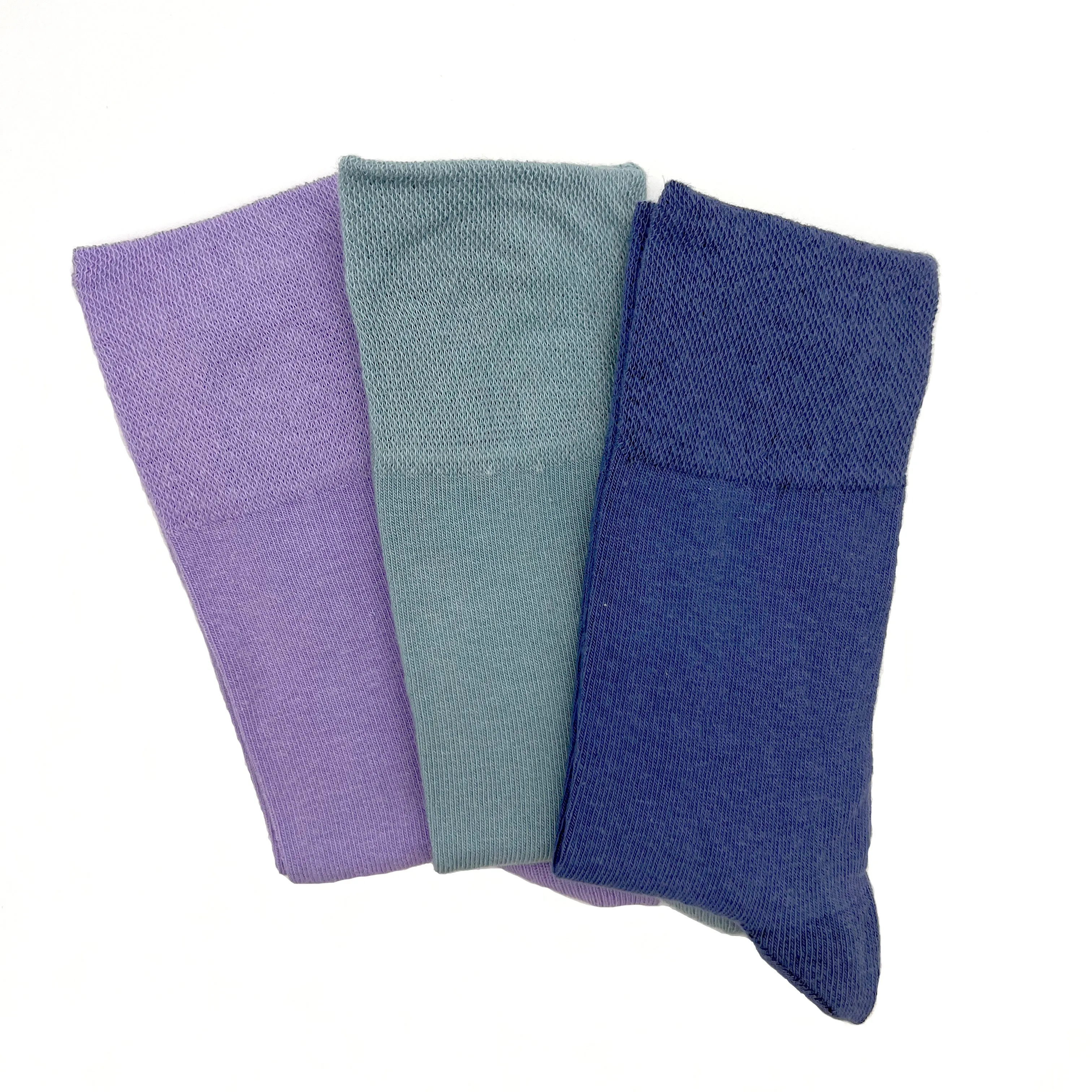 3 Pairs Jewel Mix - Ladies Diabetic Soft Grip Non Elastic Loose Weave Top Diabetic Socks Size 4-8