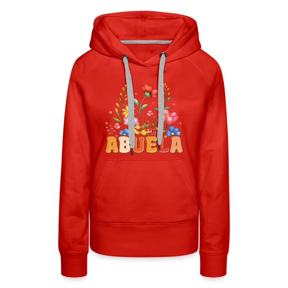 Abuela Women’s Premium Hoodie with Floral Design