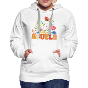 Abuela Women’s Premium Hoodie with Floral Design