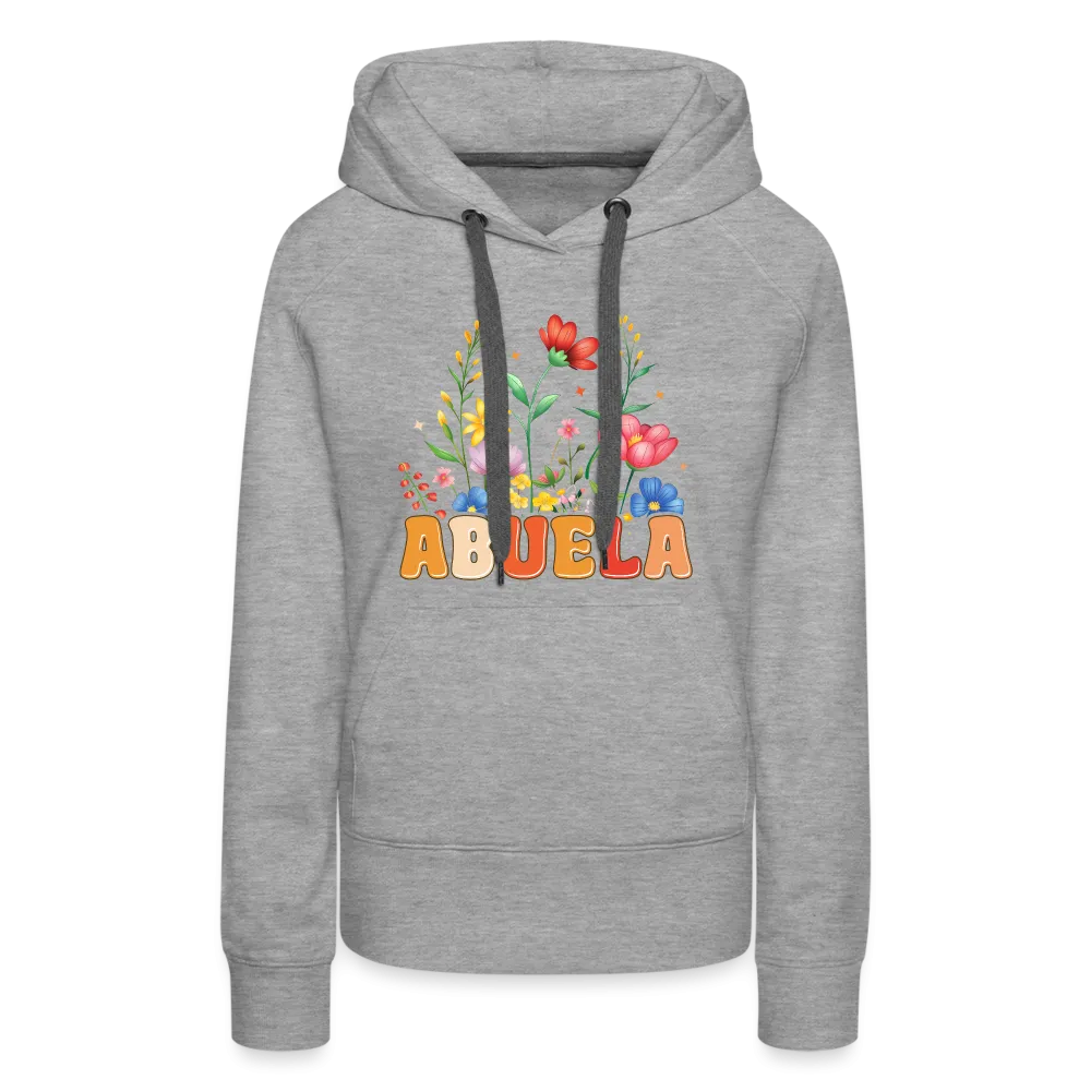 Abuela Women’s Premium Hoodie with Floral Design