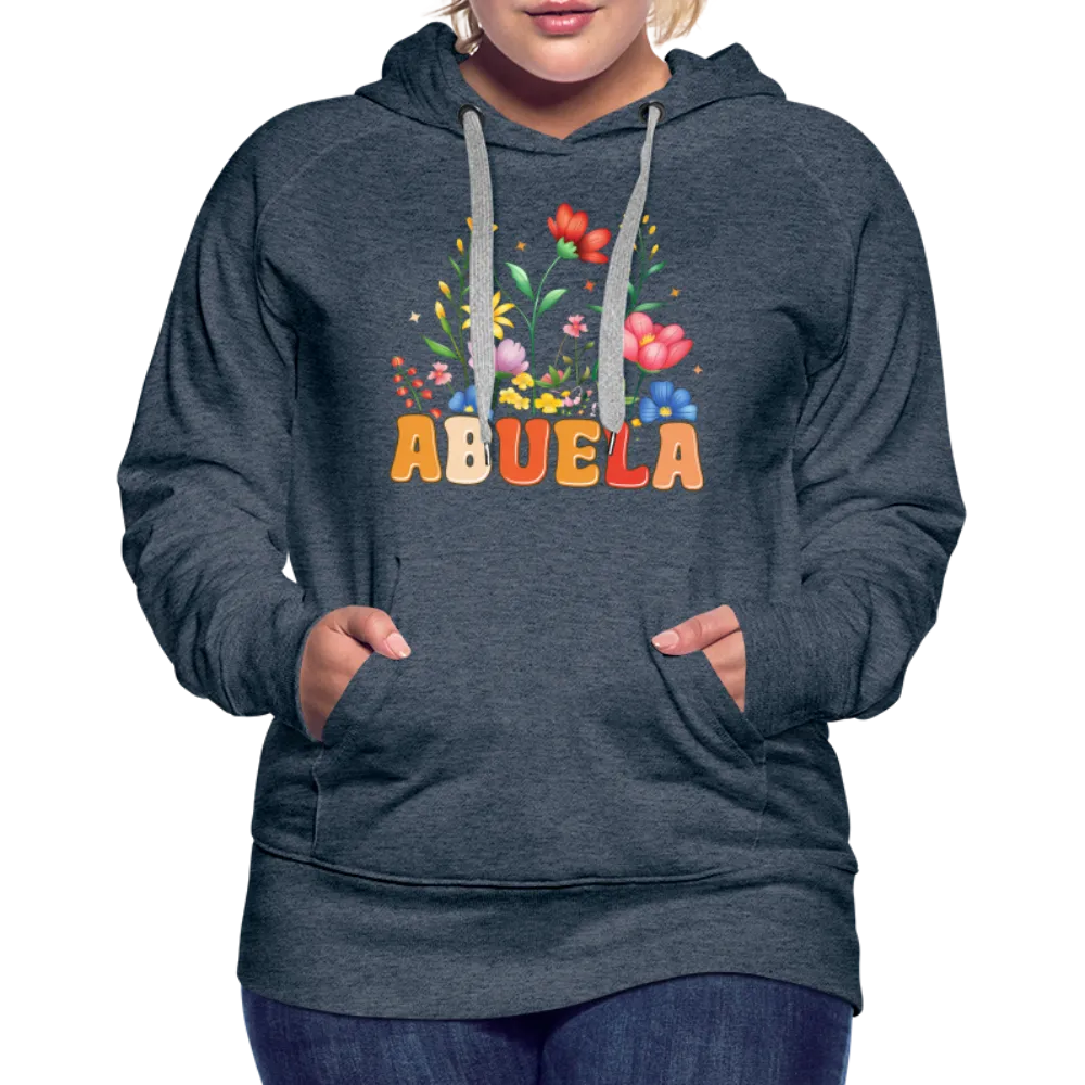 Abuela Women’s Premium Hoodie with Floral Design