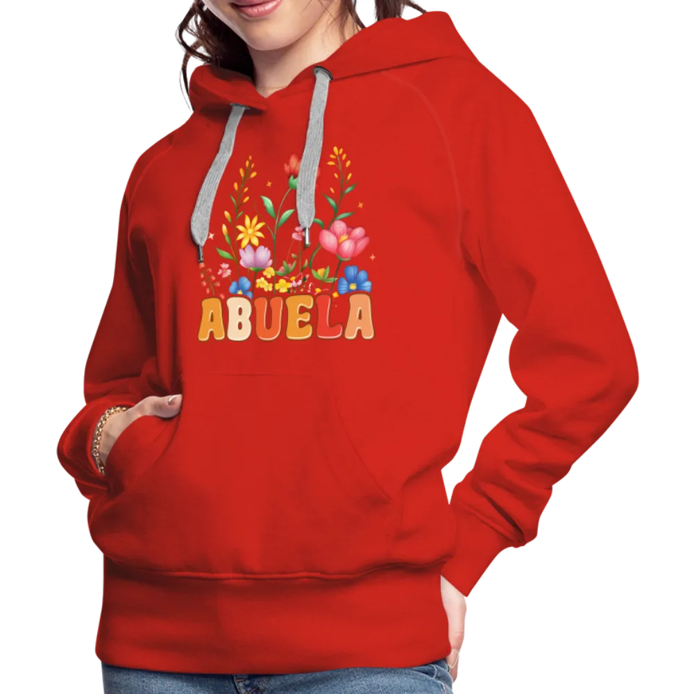 Abuela Women’s Premium Hoodie with Floral Design