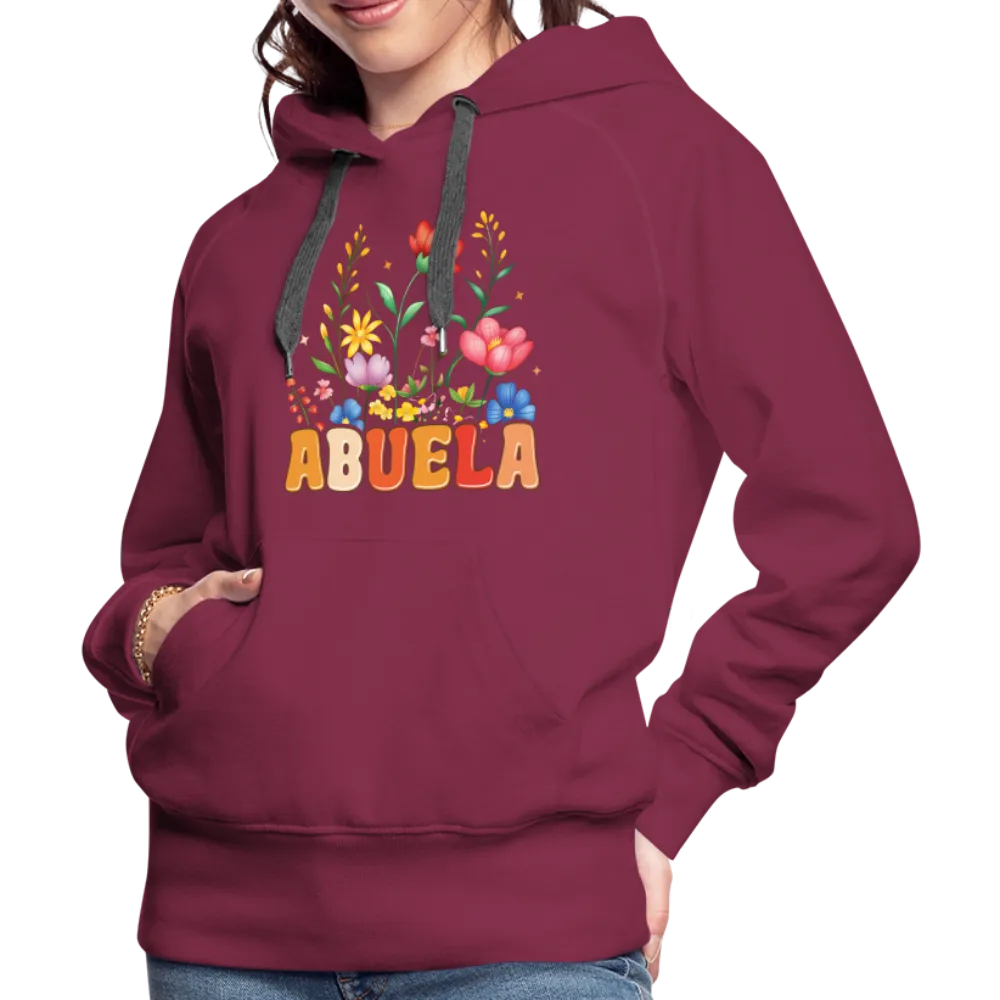 Abuela Women’s Premium Hoodie with Floral Design