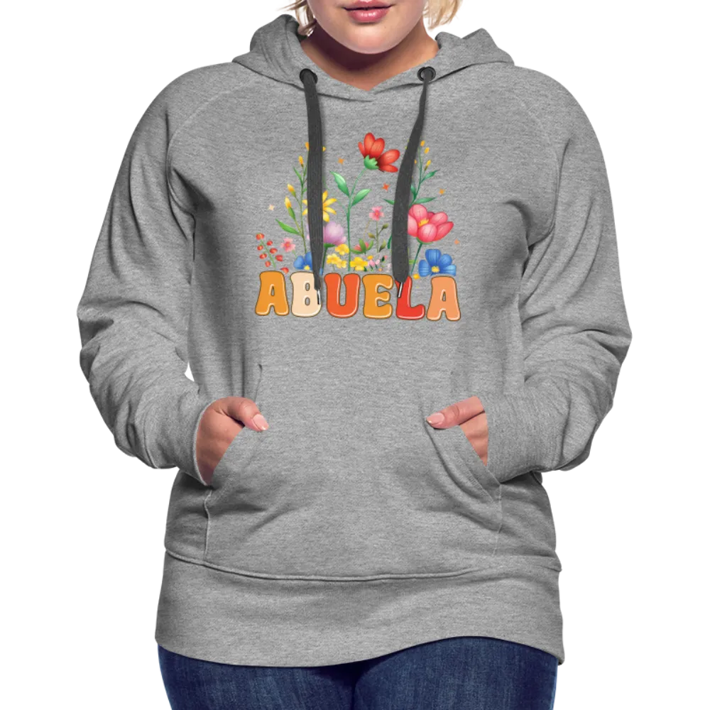 Abuela Women’s Premium Hoodie with Floral Design