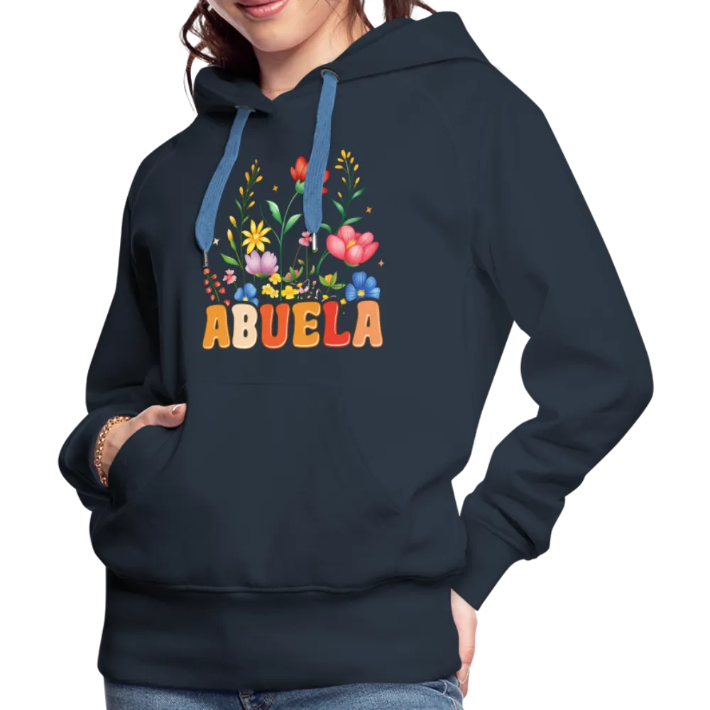 Abuela Women’s Premium Hoodie with Floral Design