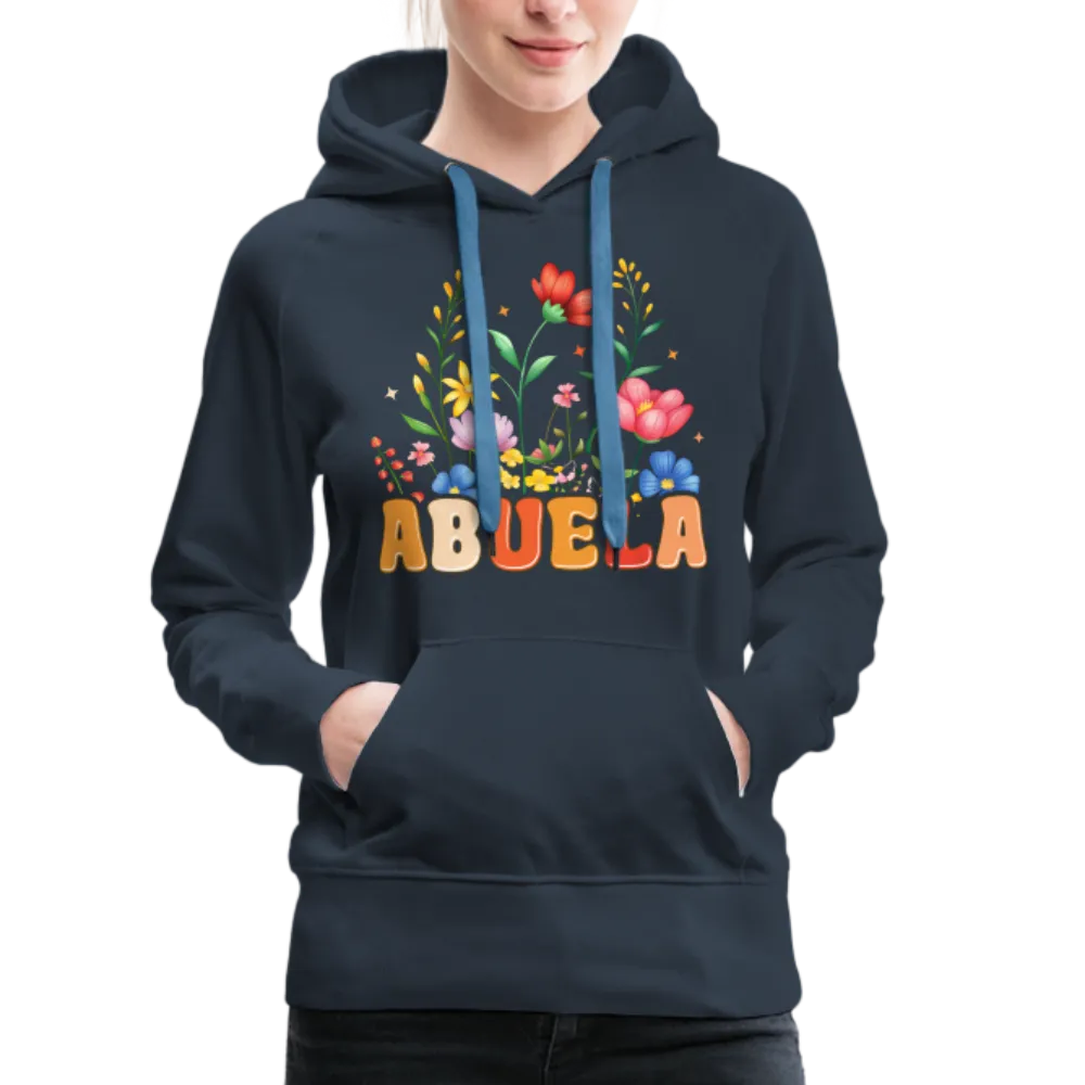 Abuela Women’s Premium Hoodie with Floral Design