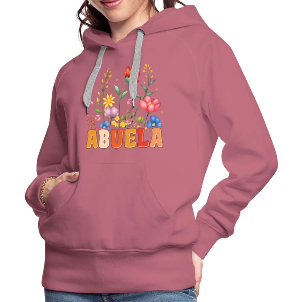 Abuela Women’s Premium Hoodie with Floral Design