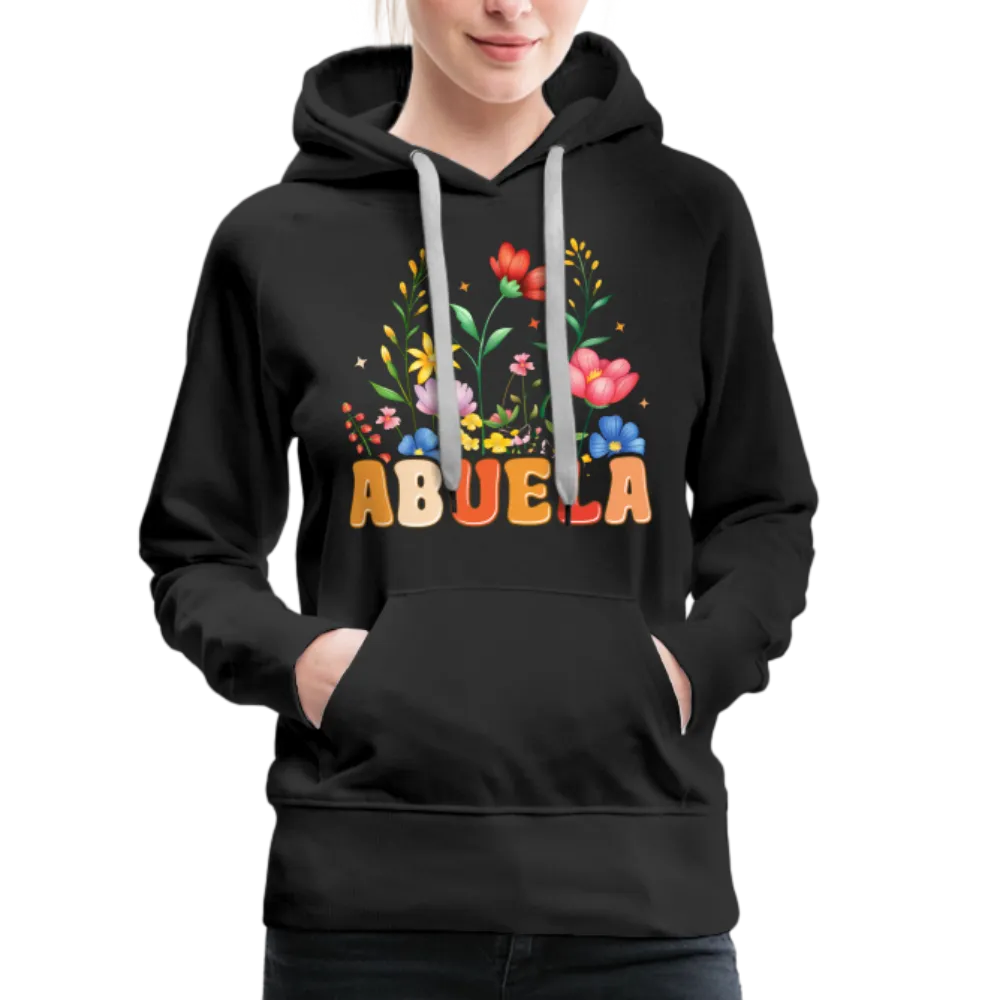 Abuela Women’s Premium Hoodie with Floral Design