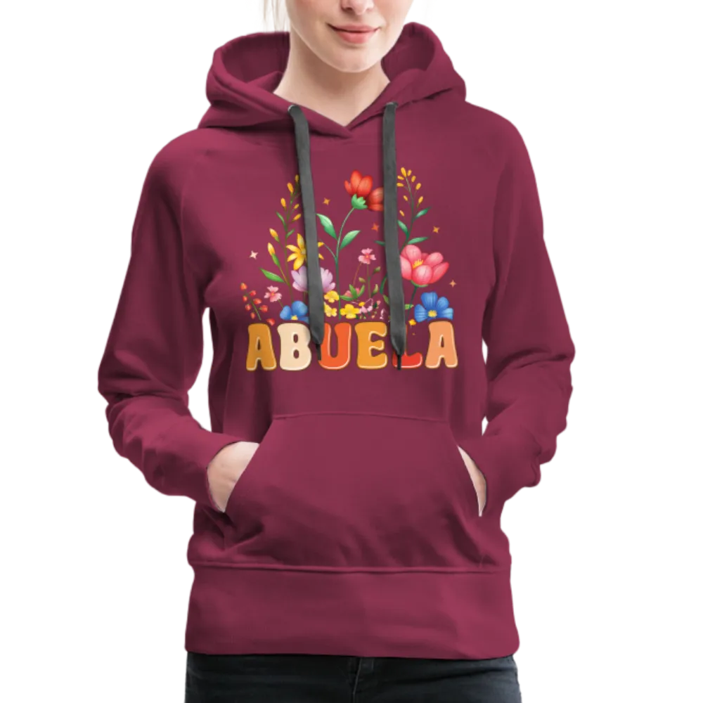 Abuela Women’s Premium Hoodie with Floral Design