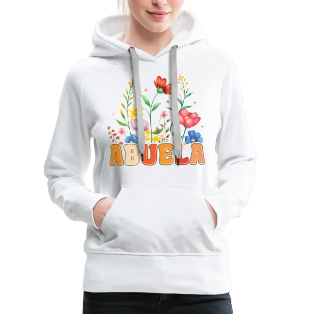 Abuela Women’s Premium Hoodie with Floral Design