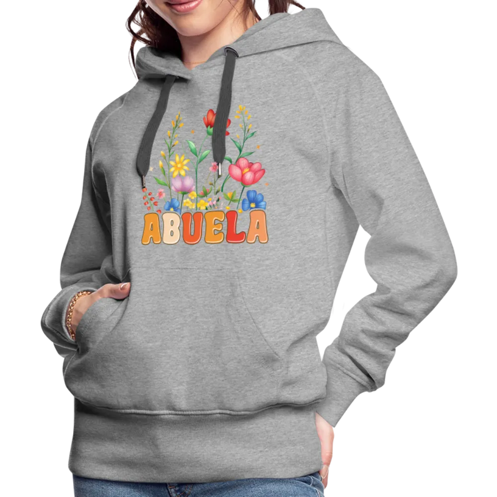 Abuela Women’s Premium Hoodie with Floral Design