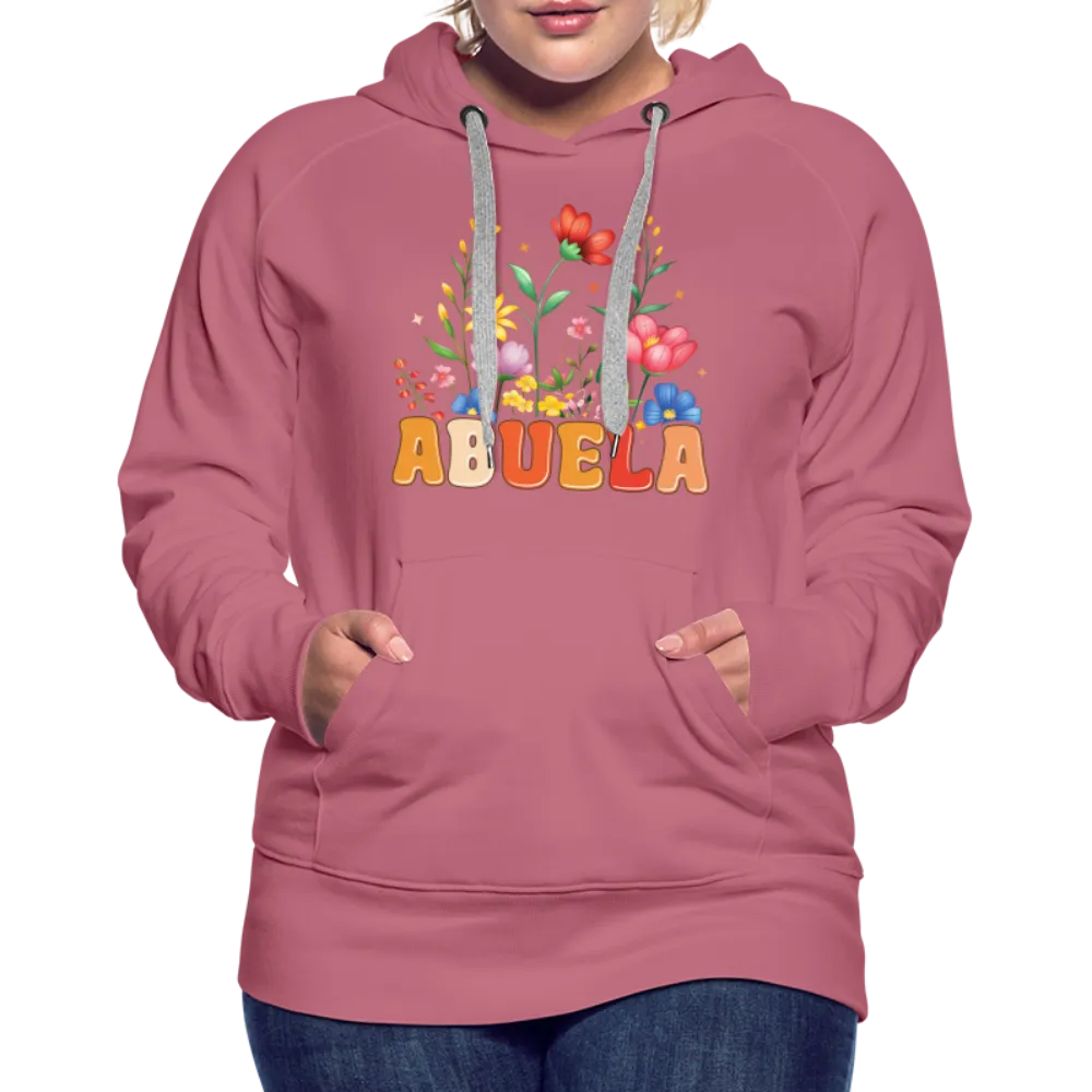 Abuela Women’s Premium Hoodie with Floral Design