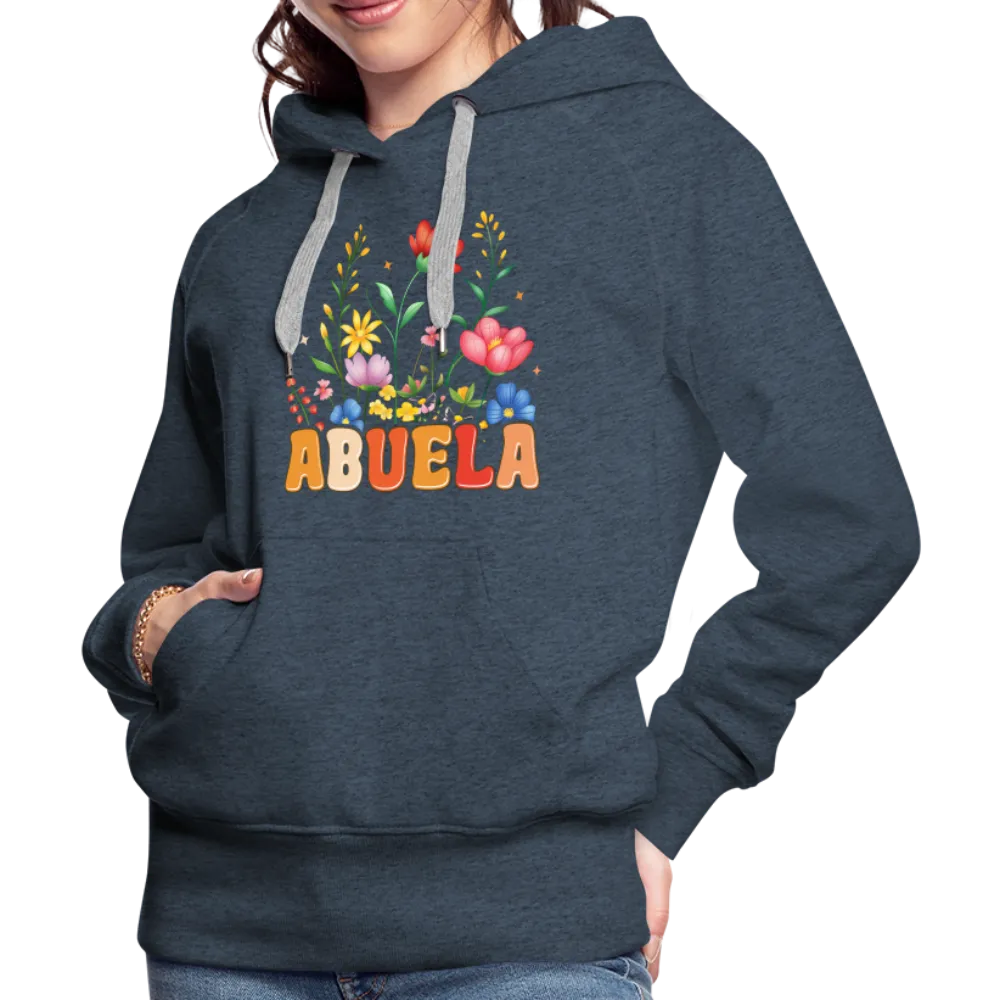 Abuela Women’s Premium Hoodie with Floral Design