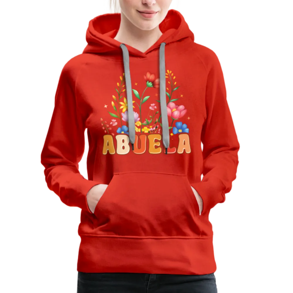 Abuela Women’s Premium Hoodie with Floral Design