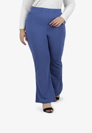 Bellanne Simple Bell Leg Pants - Periwinkle Blue