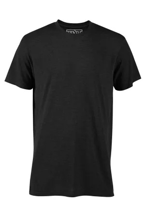 Black Heather Short Sleeve Tri-Blend T-Shirt - Black