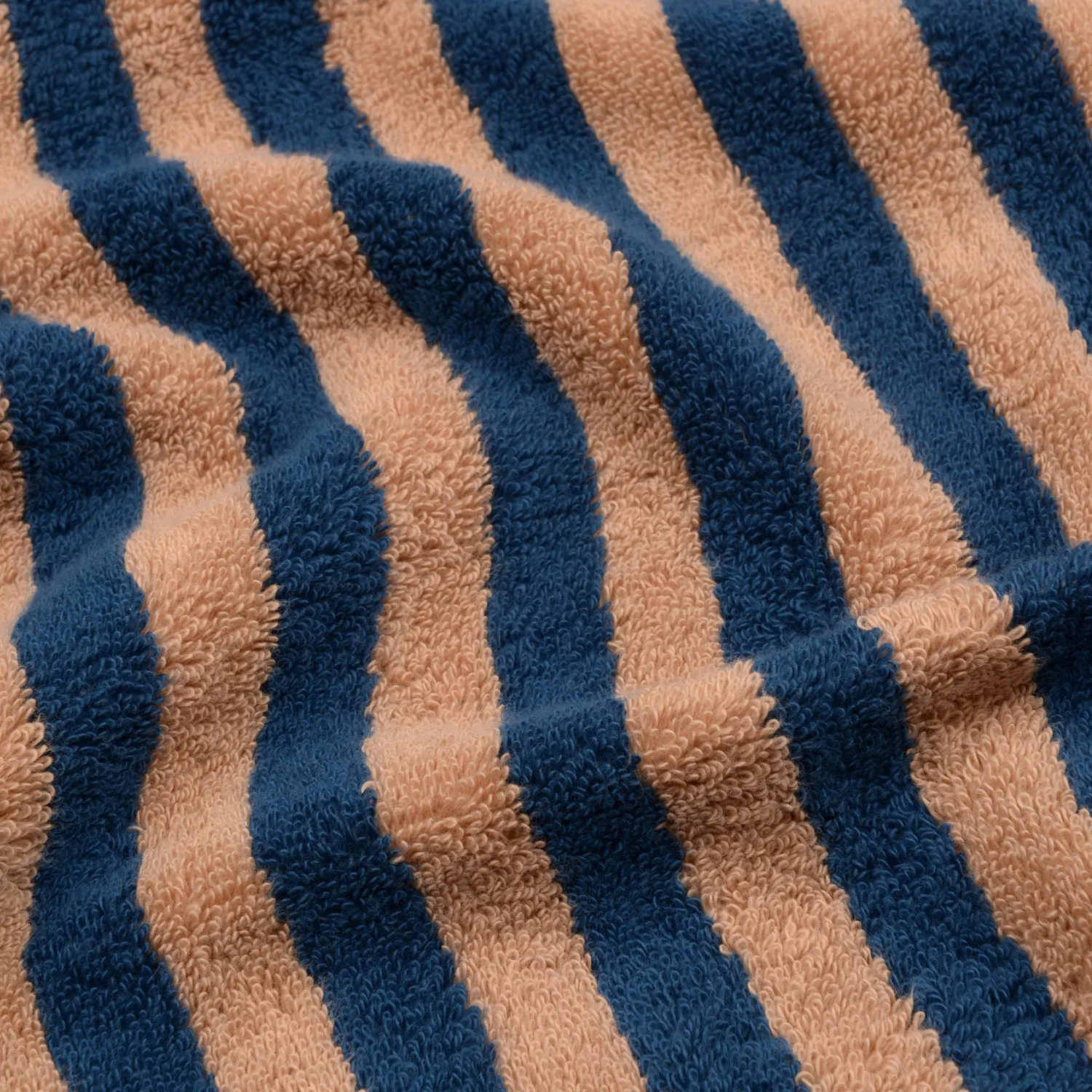 Blue & Porcini Pembroke Stripe Cotton Towels