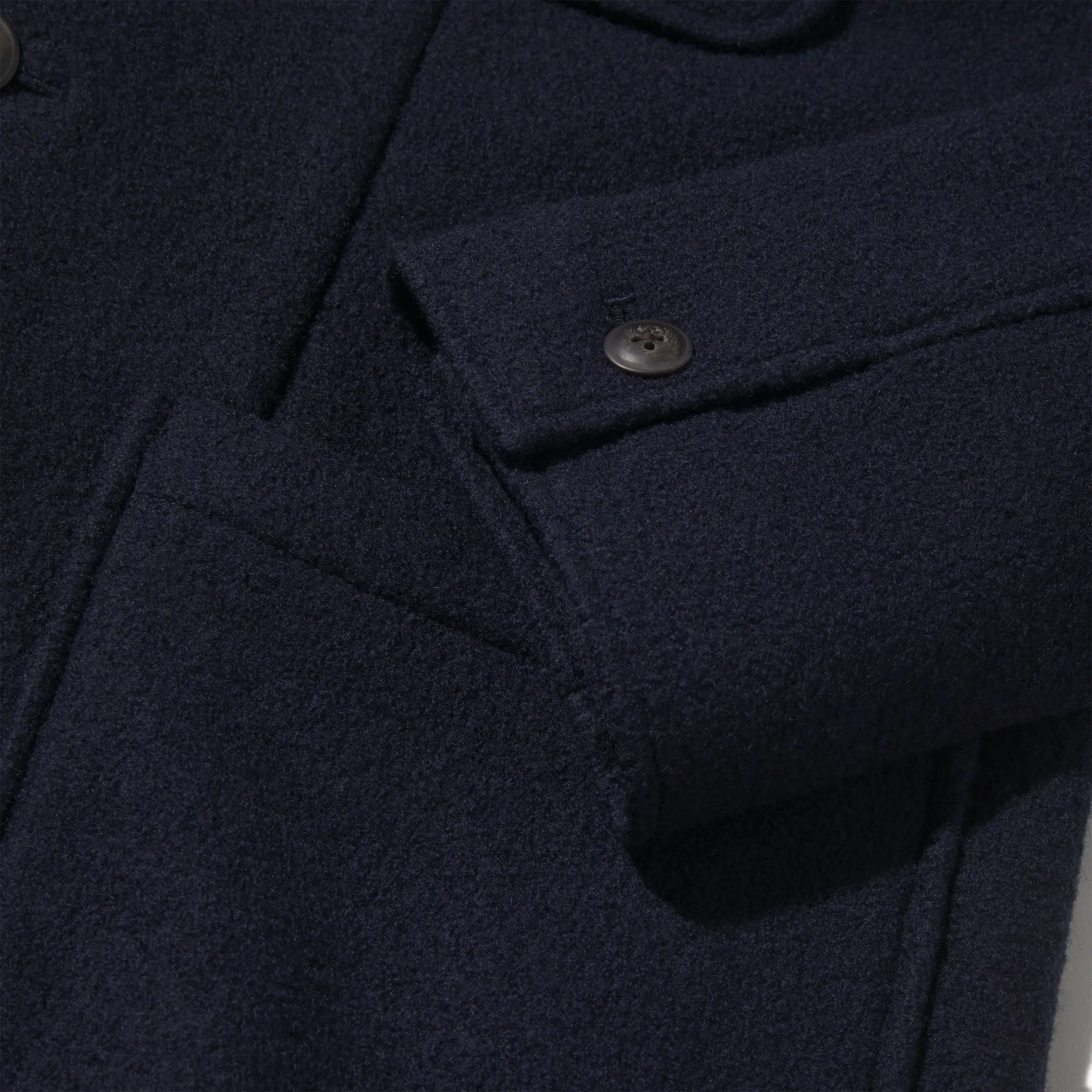 Burnham Knitted Wool Blazer - Navy