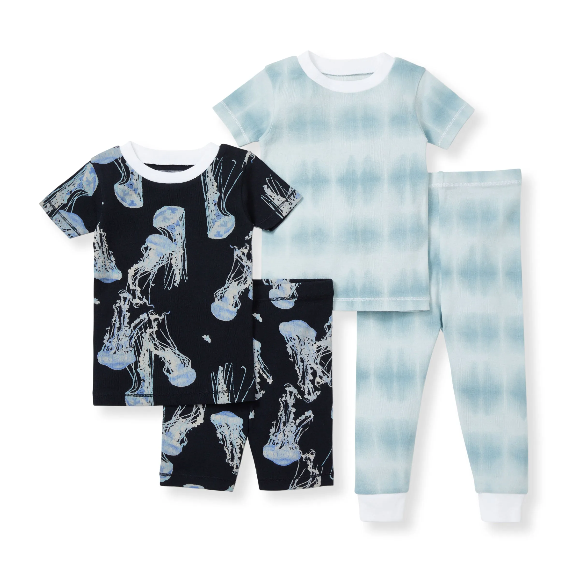 Burt's Bees Organic Snug Fit Two-Piece Pajamas 2-Pack: I'm Jelly & Printed Tie Dye