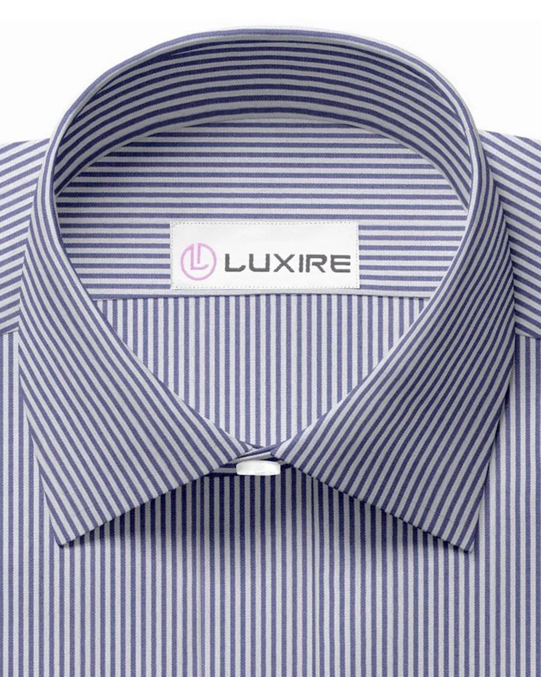 Business-Shirt White With Blue Dress Stripes