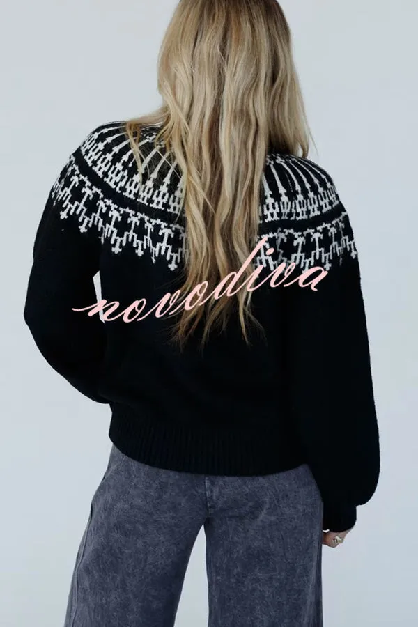 Christmas Thickened Turtleneck Long Sleeve Knitted Sweater