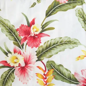 Cloud Cream Hawaiian Rayon Fabric by the Yard