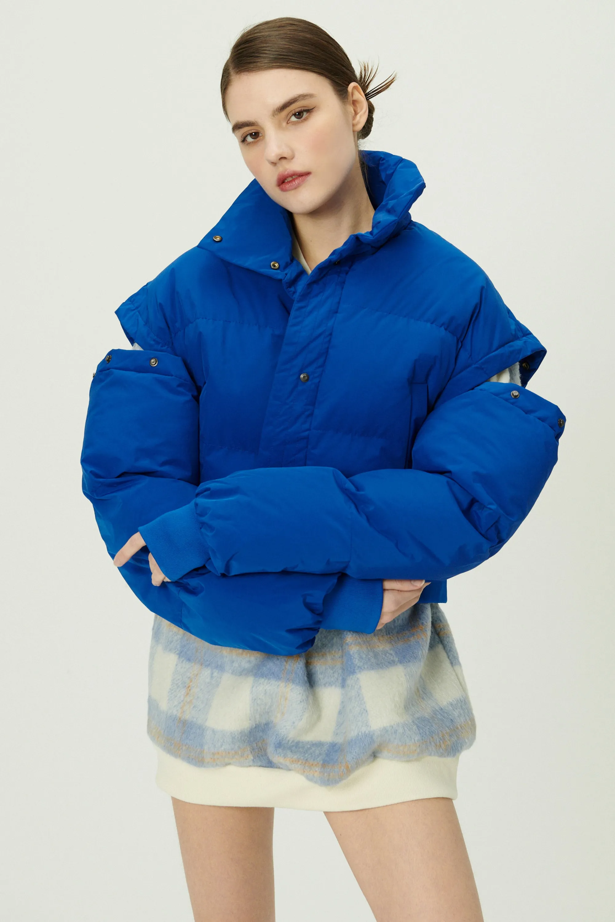 Cynlee Two-way Puffer Crop Jacket