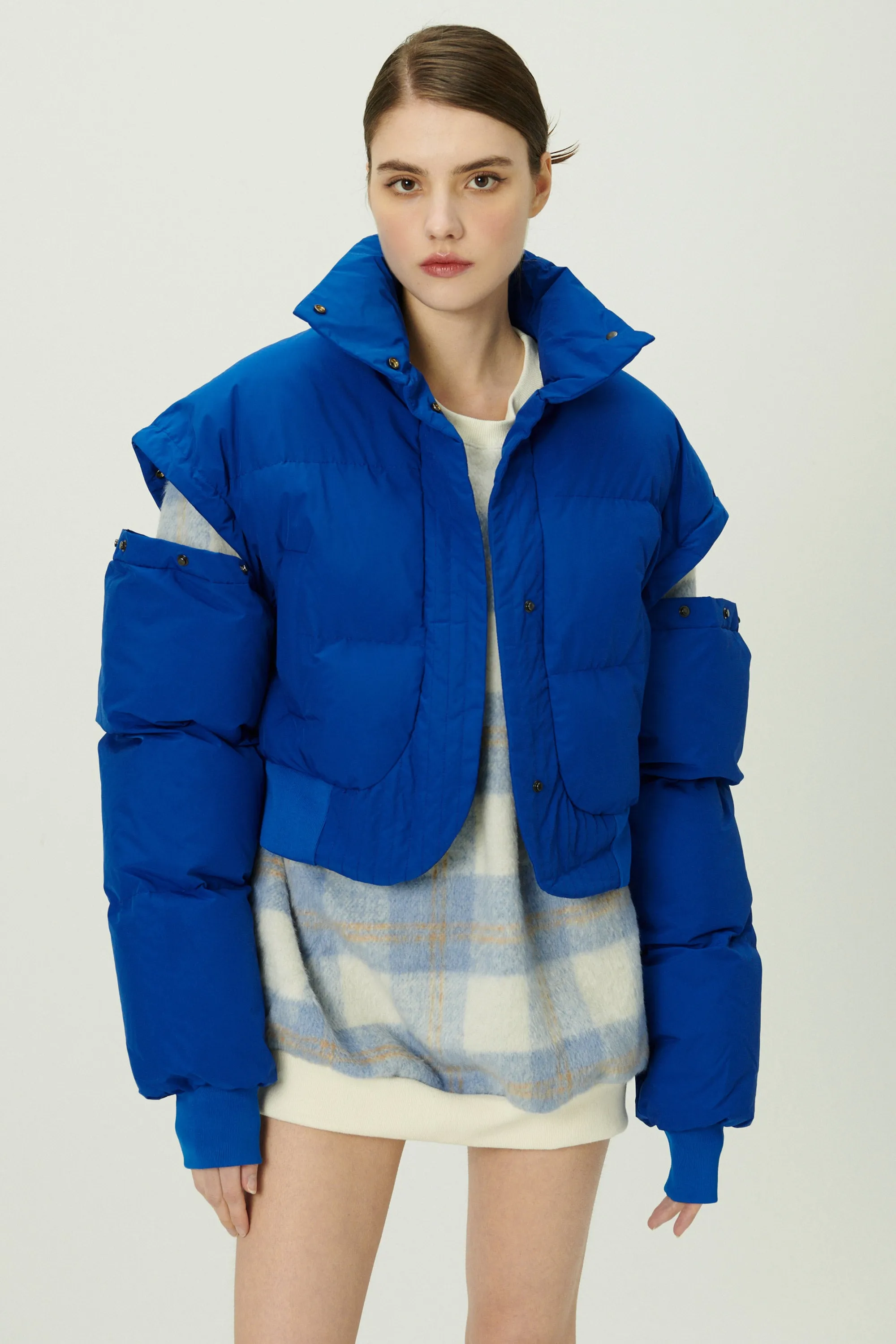 Cynlee Two-way Puffer Crop Jacket