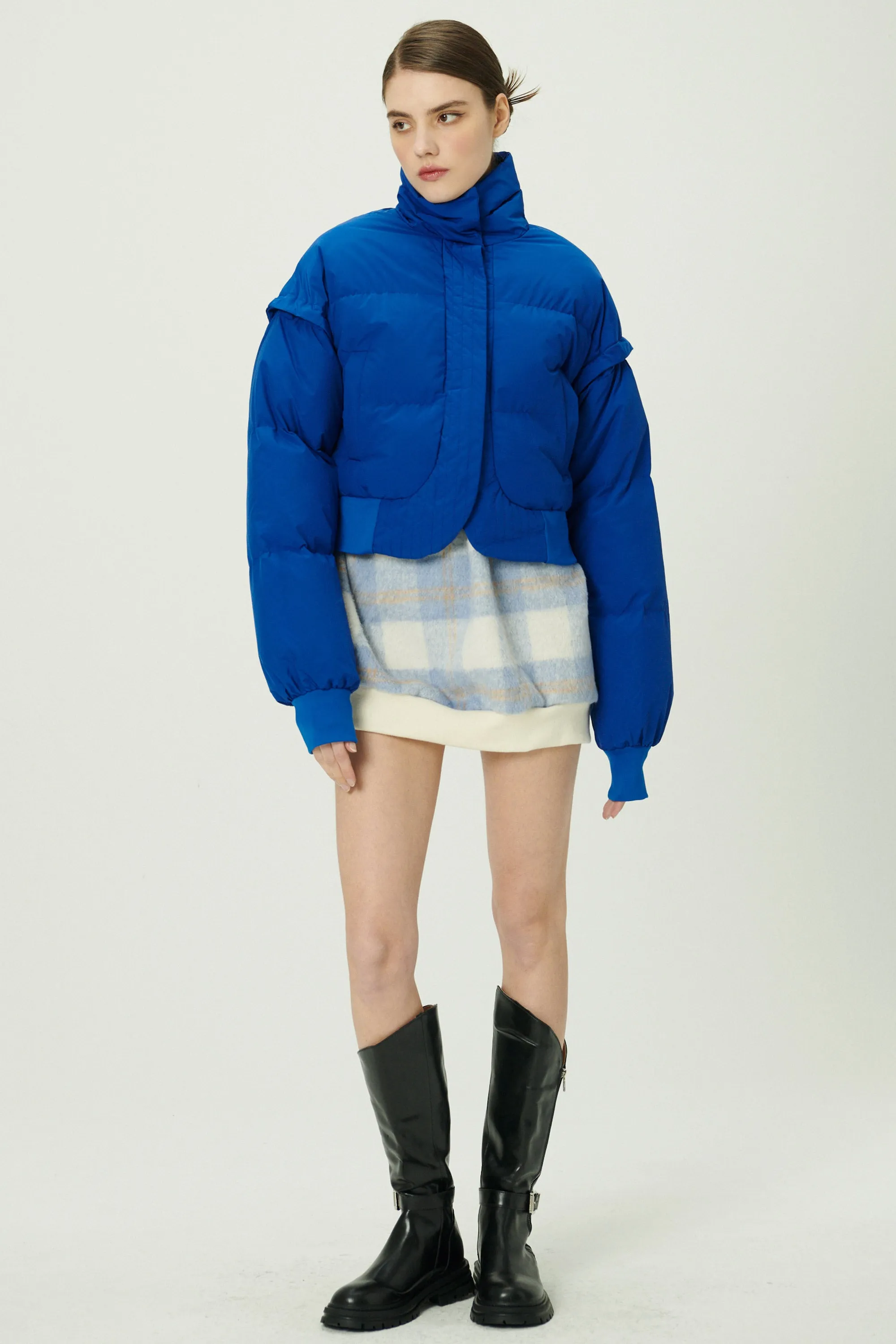 Cynlee Two-way Puffer Crop Jacket