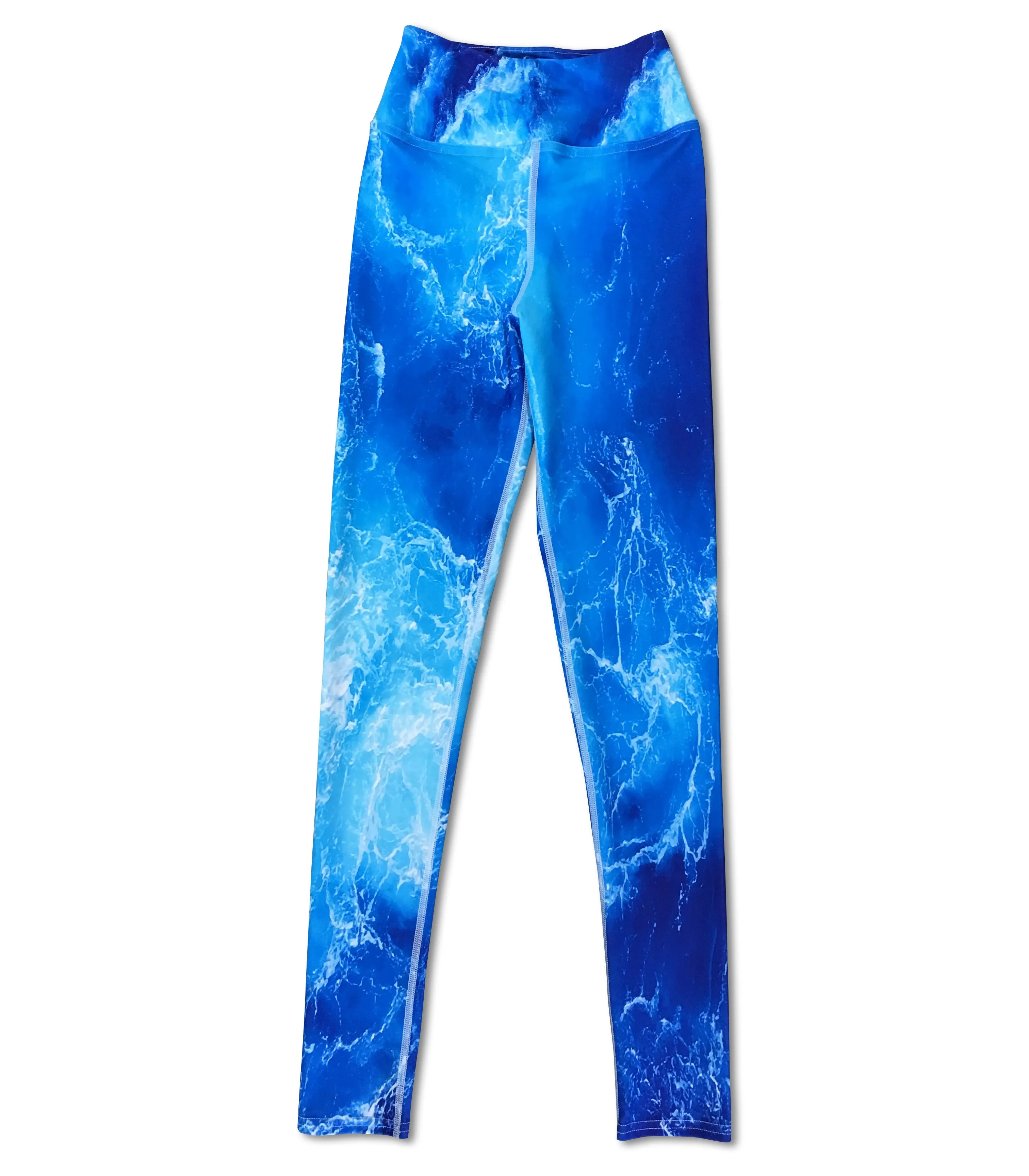 Deep Blue Ocean Mermaid Yoga Leggings