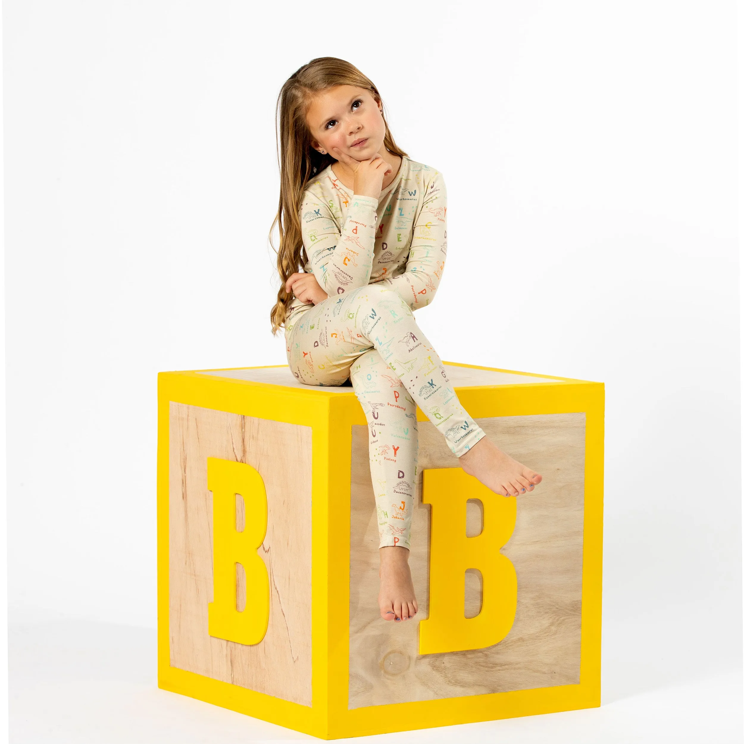 Dino ABC Bamboo Kids Pajamas