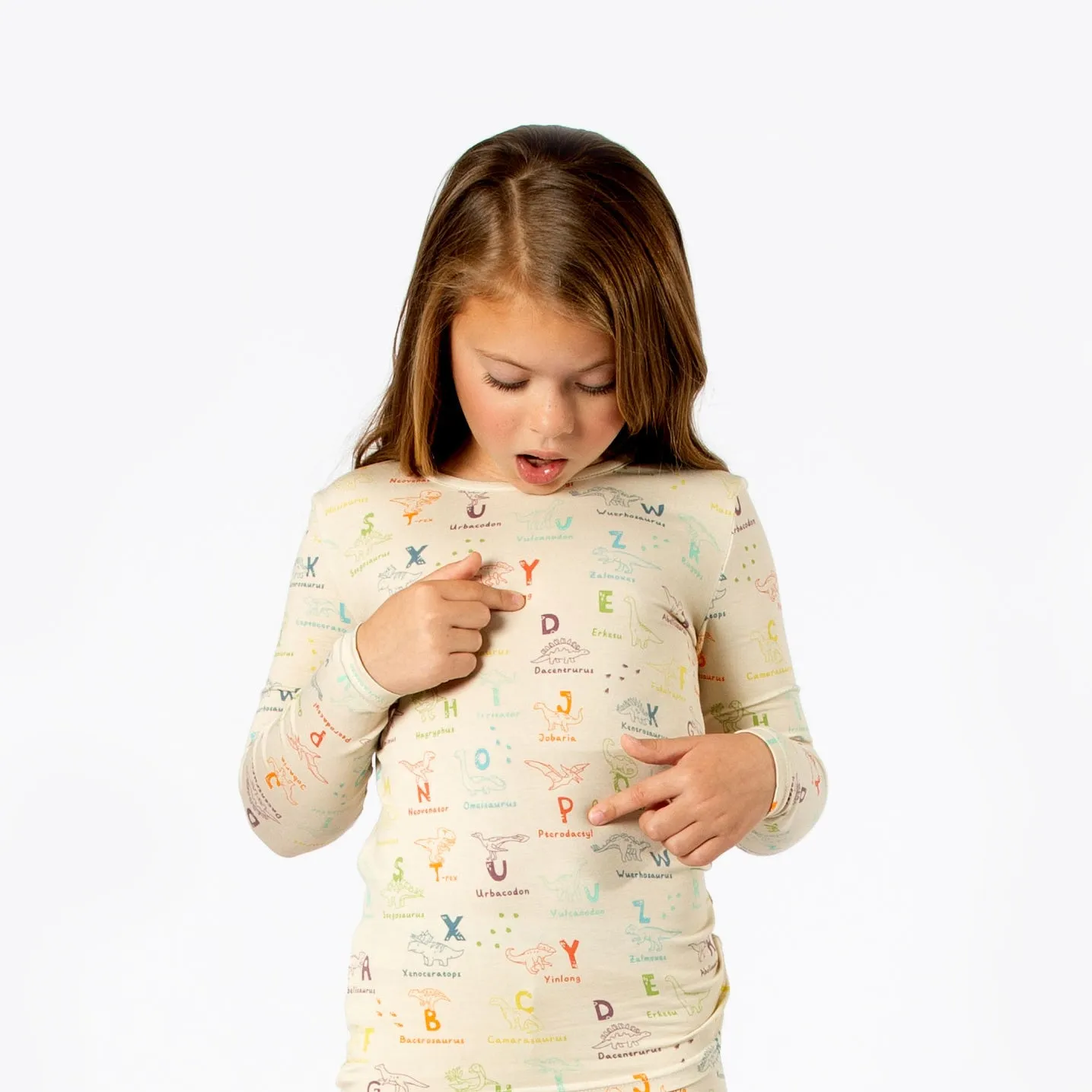 Dino ABC Bamboo Kids Pajamas