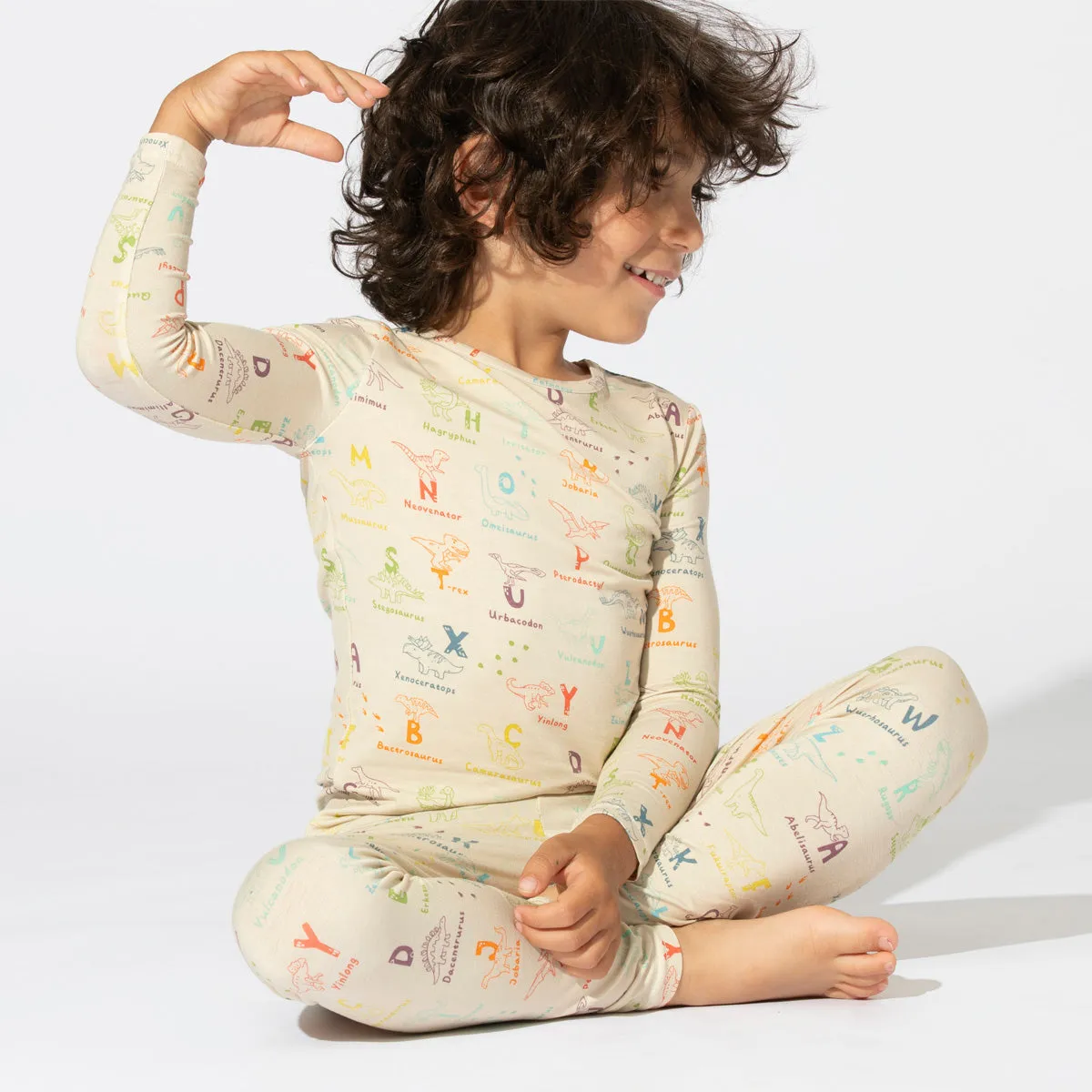 Dino ABC Bamboo Kids Pajamas