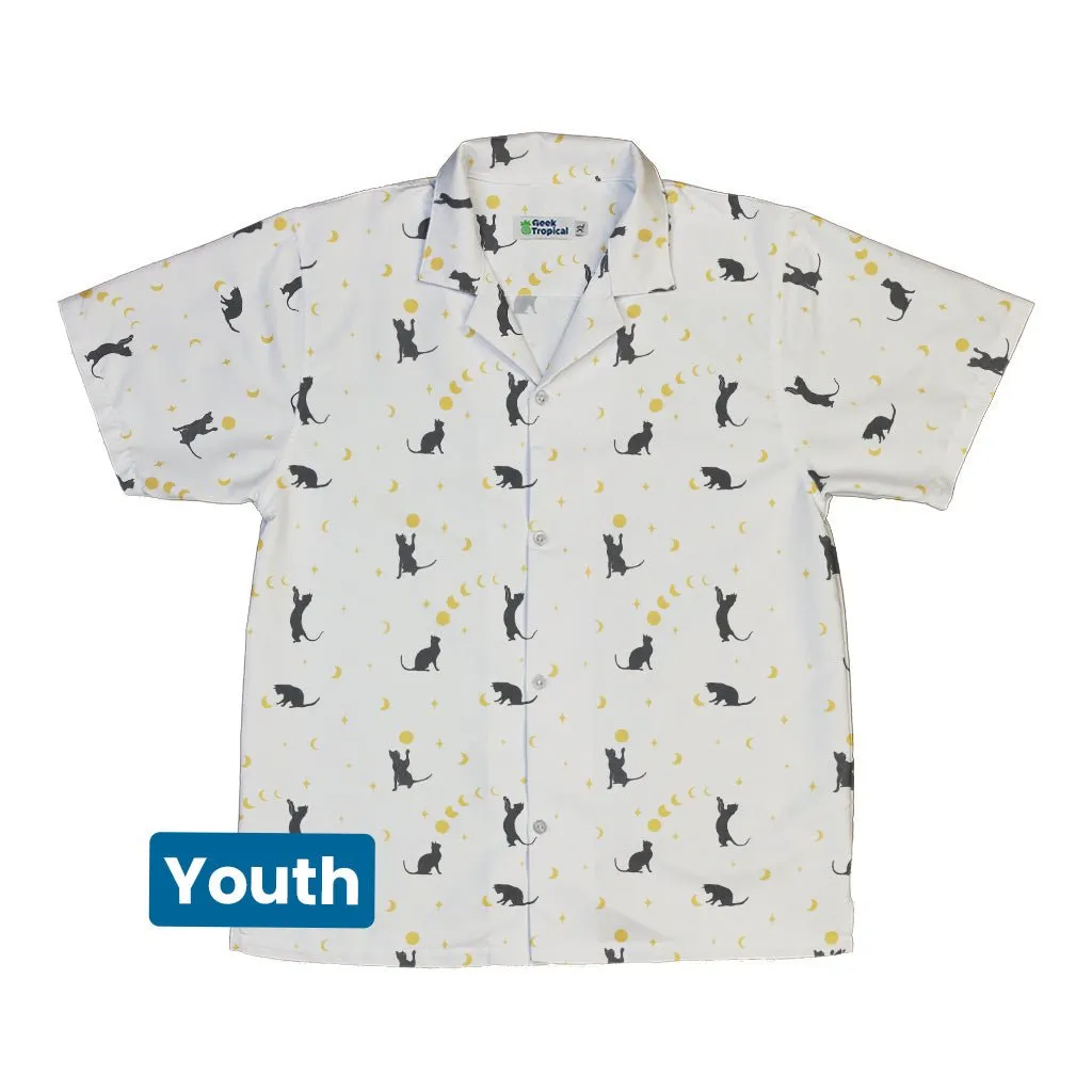 Episodic Cat Catching the Moon Youth Hawaiian Shirt