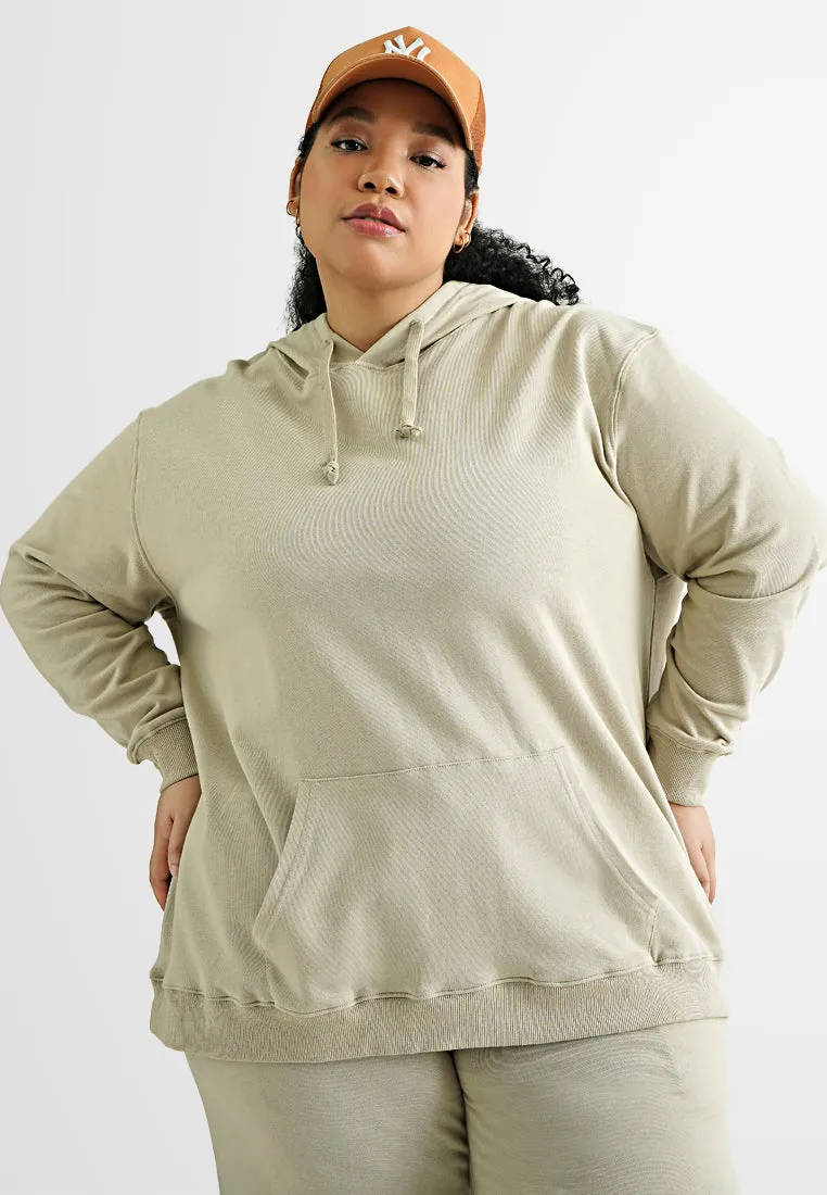 Estelle TERRY Kangaroo Pouch Hoodie Top