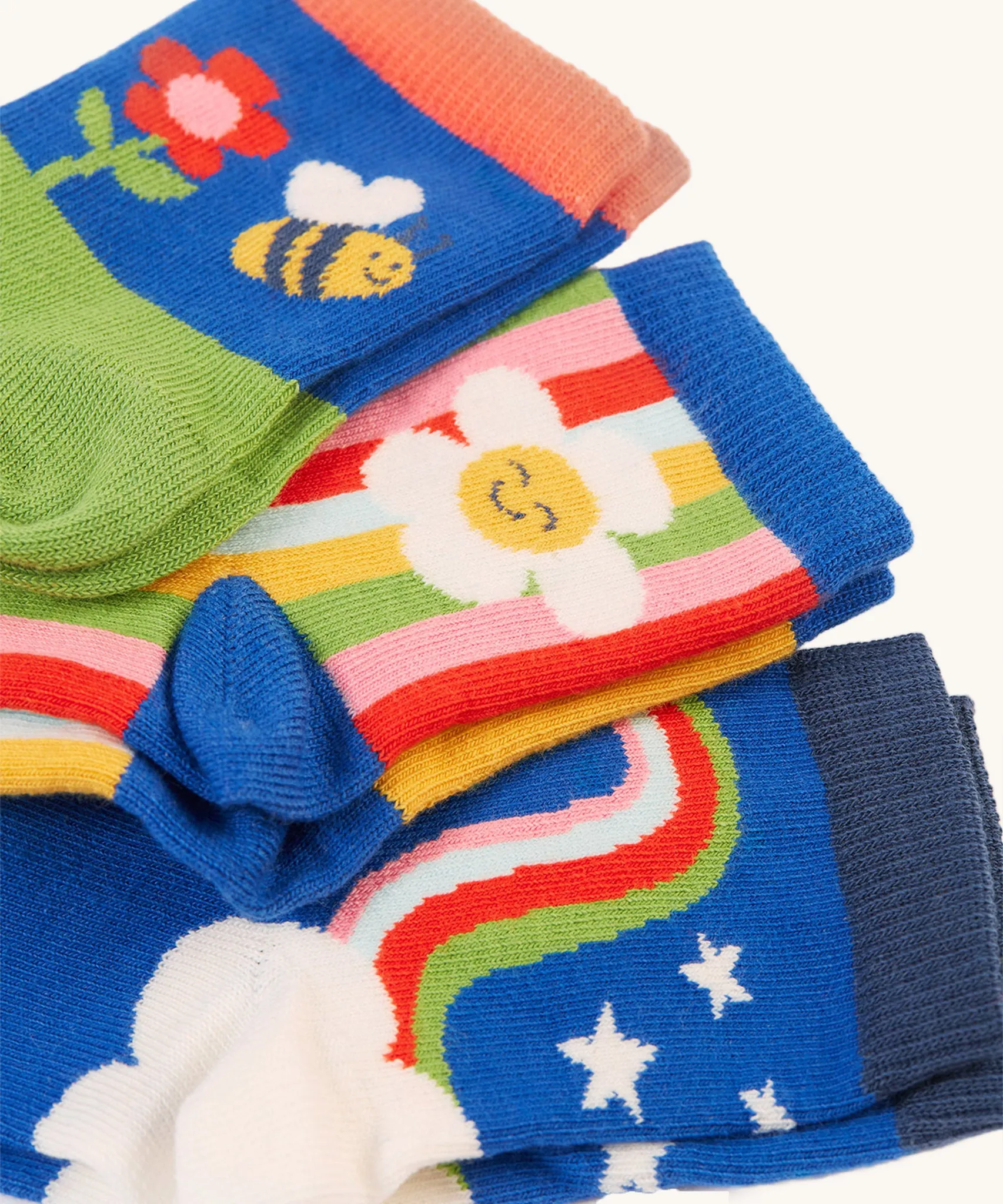 Frugi Little Socks 3 Pack - Retro Happy