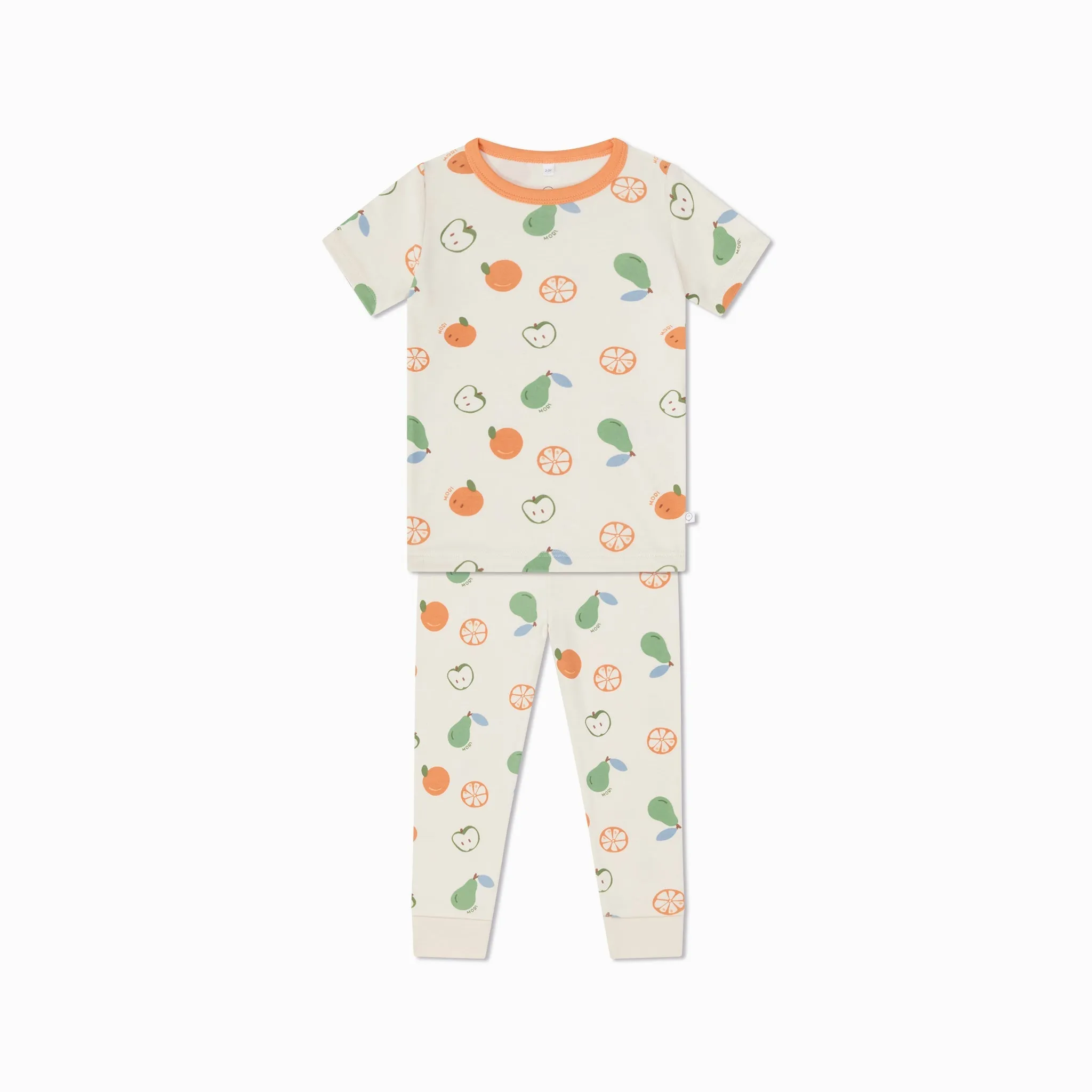 Fruit Print Short Sleeve Pajama Set