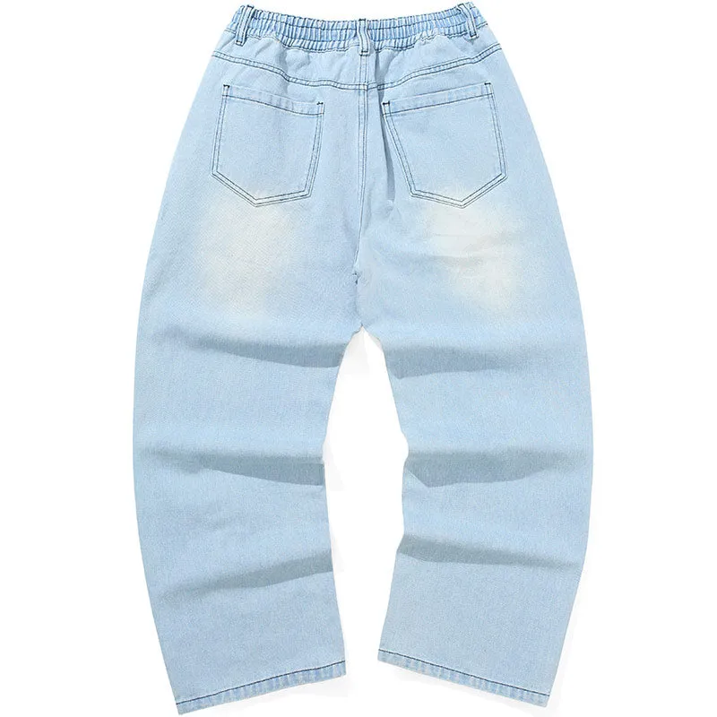 Funny 3D Print  Straight Denim Pants