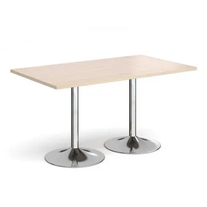 Genoa rectangular dining table with trumpet base