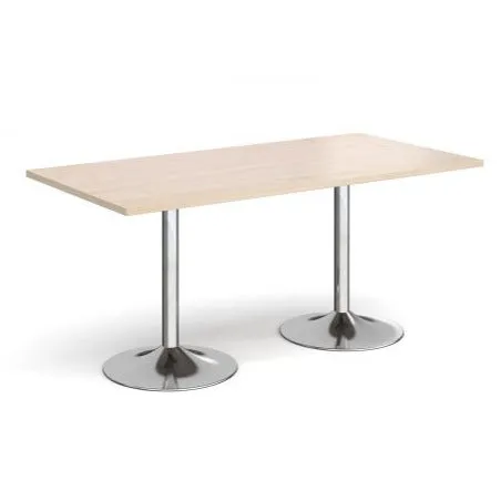 Genoa rectangular dining table with trumpet base