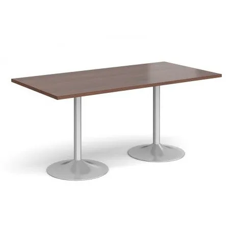 Genoa rectangular dining table with trumpet base