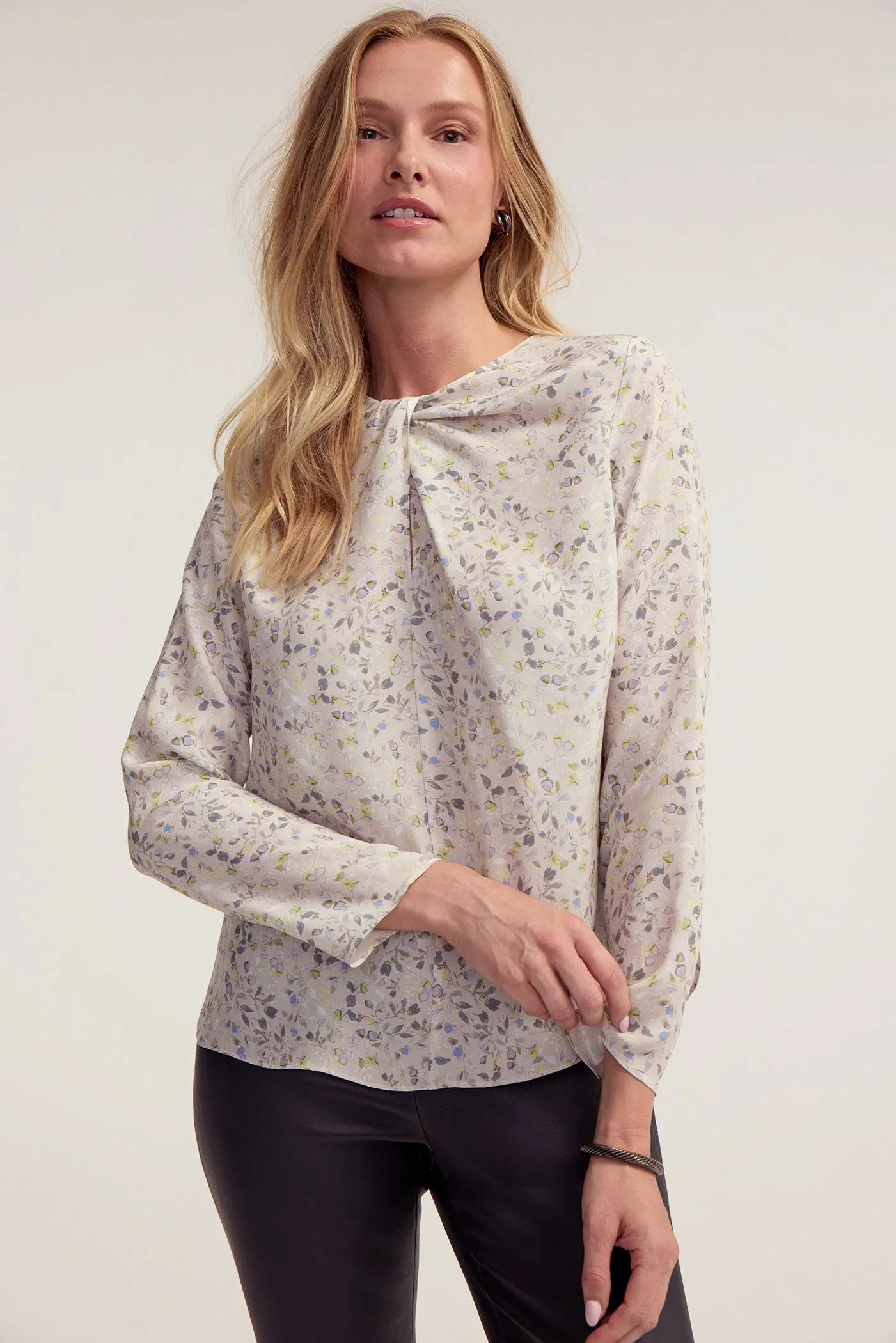 Ginger Blouse - Beige Flores